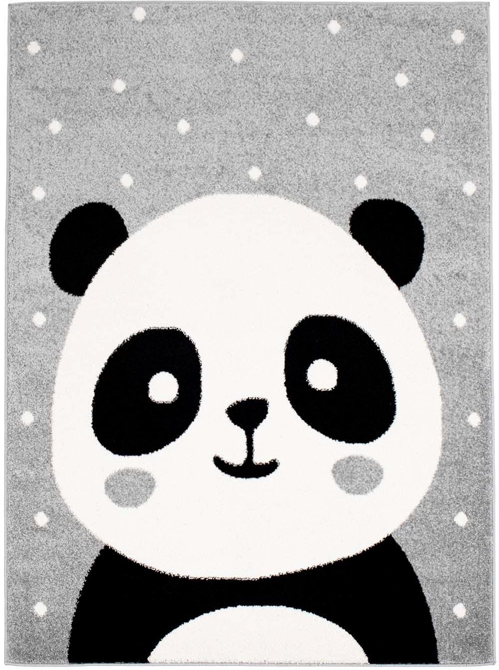 Carpet City Kinderteppich »Bubble Kids 1334«, rechteckig, 11 mm Höhe, Spielteppich, Panda-Bär, Weicher Flor, Pflegeleicht, Kinderzimmer