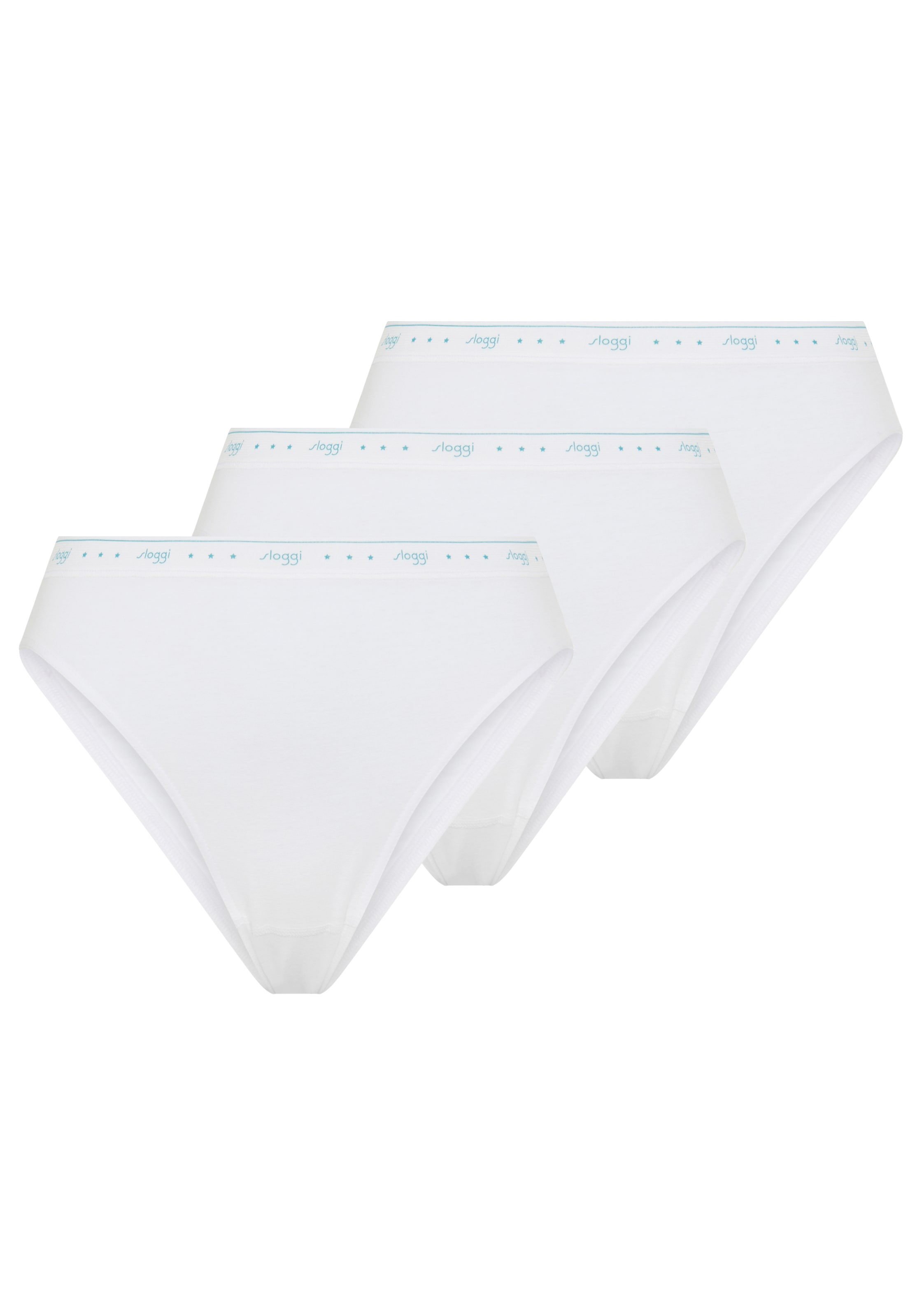Image of sloggi Tai-Slip "24/7 100" 3er Pack, elastischer Bund mit sloggi-Logo-Schriftzug