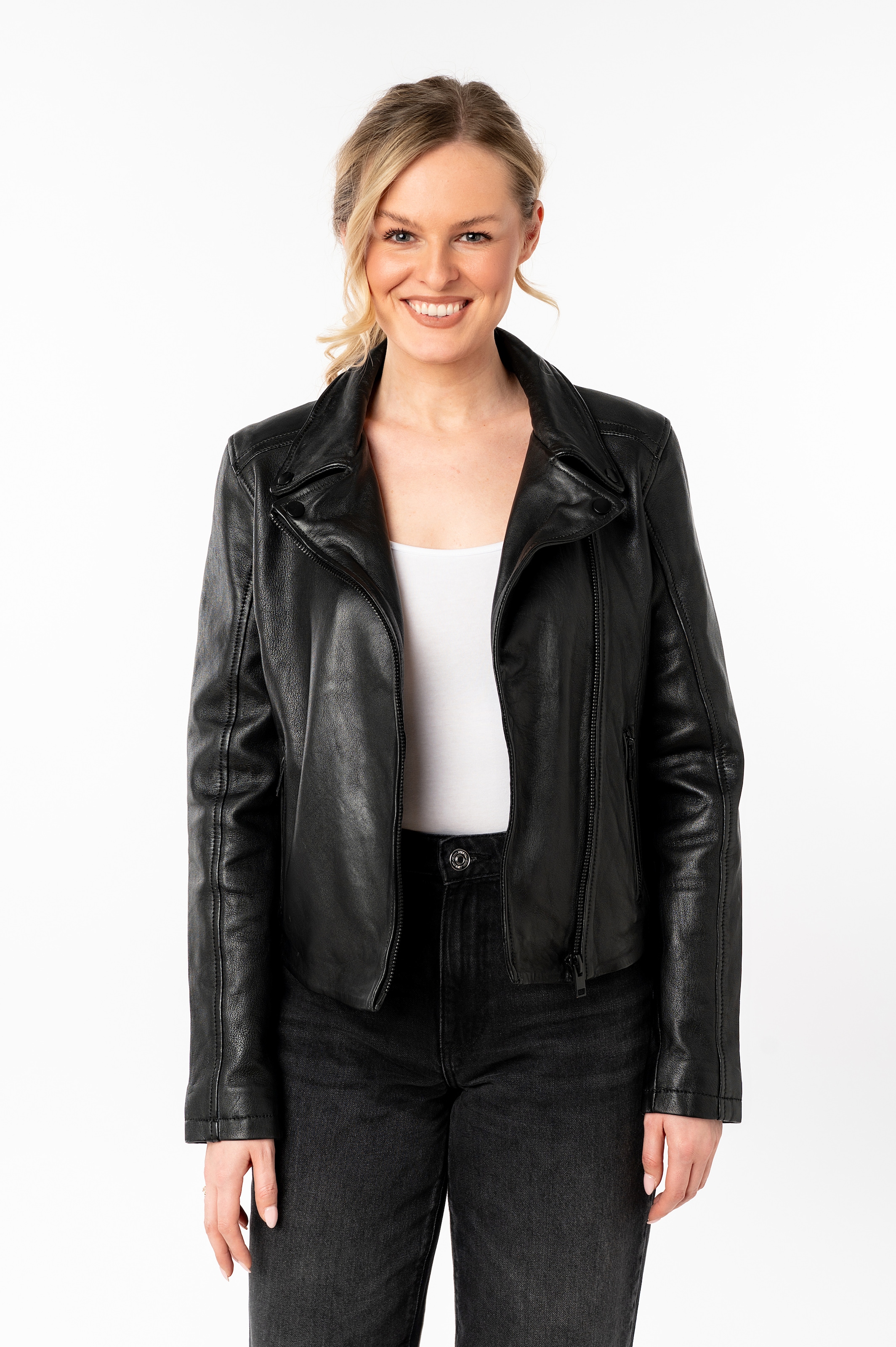 Mauritius Lederjacke »MWMishell SF«, mit Reverskragen, Slim Fit