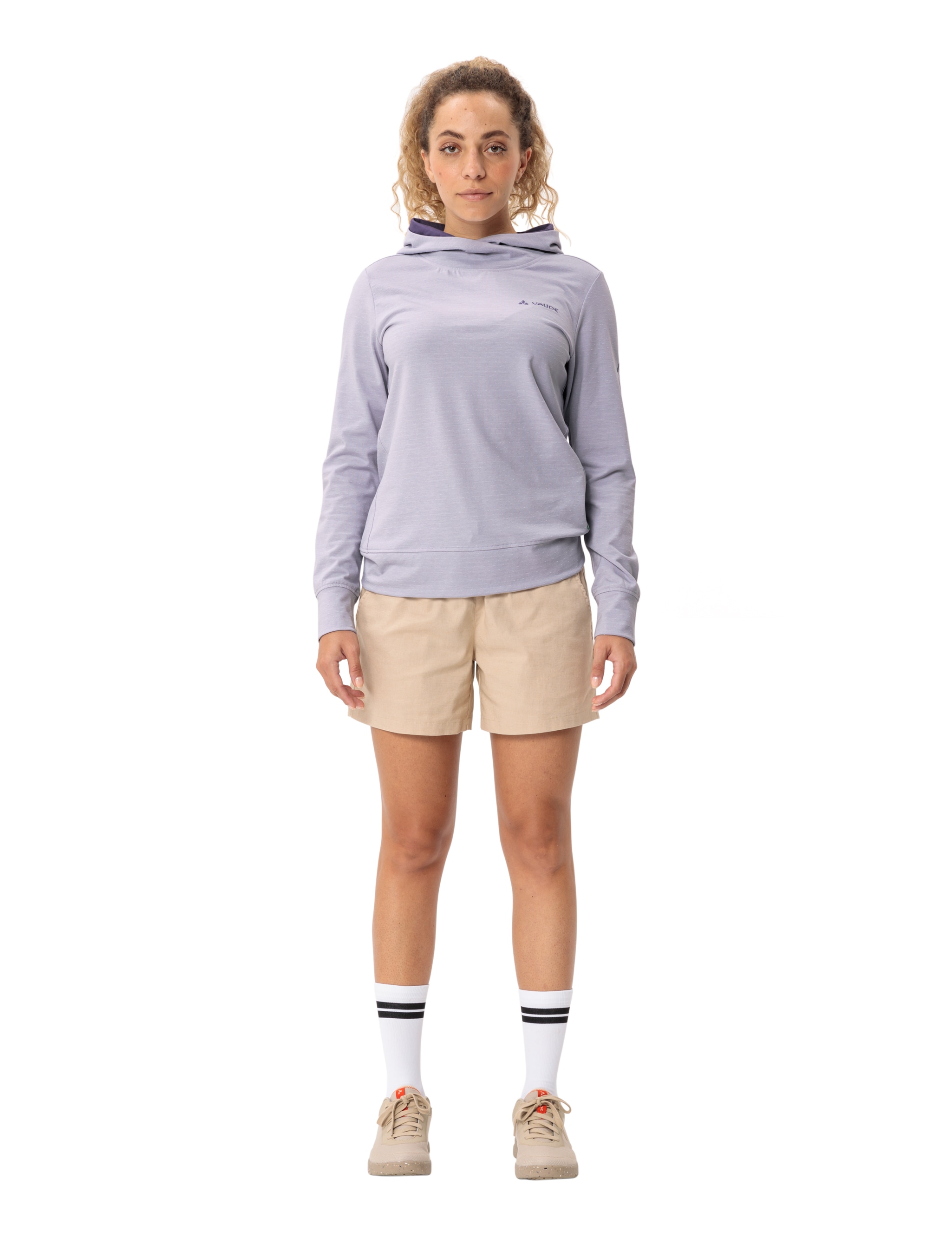 VAUDE Kapuzensweatshirt »WOMEN'S TUENNO PULLOVER«, (1 tlg.), Logoprägung auf dem Arm
