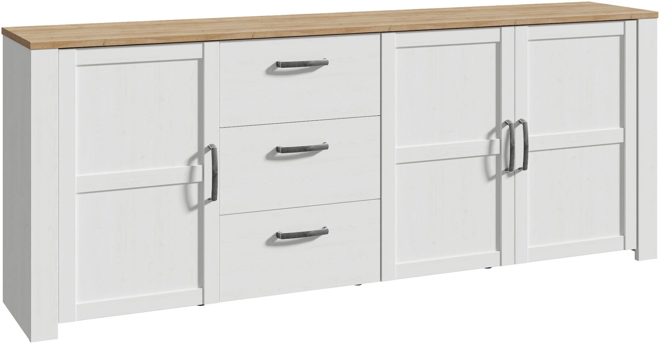 Image of FORTE Sideboard "Bohol, grosses Sideboard,Breite 2,20 mtr. Soft-Close, Stauraum" B/H/T 220,8/87/42cm, 3 Türen, 3 SK