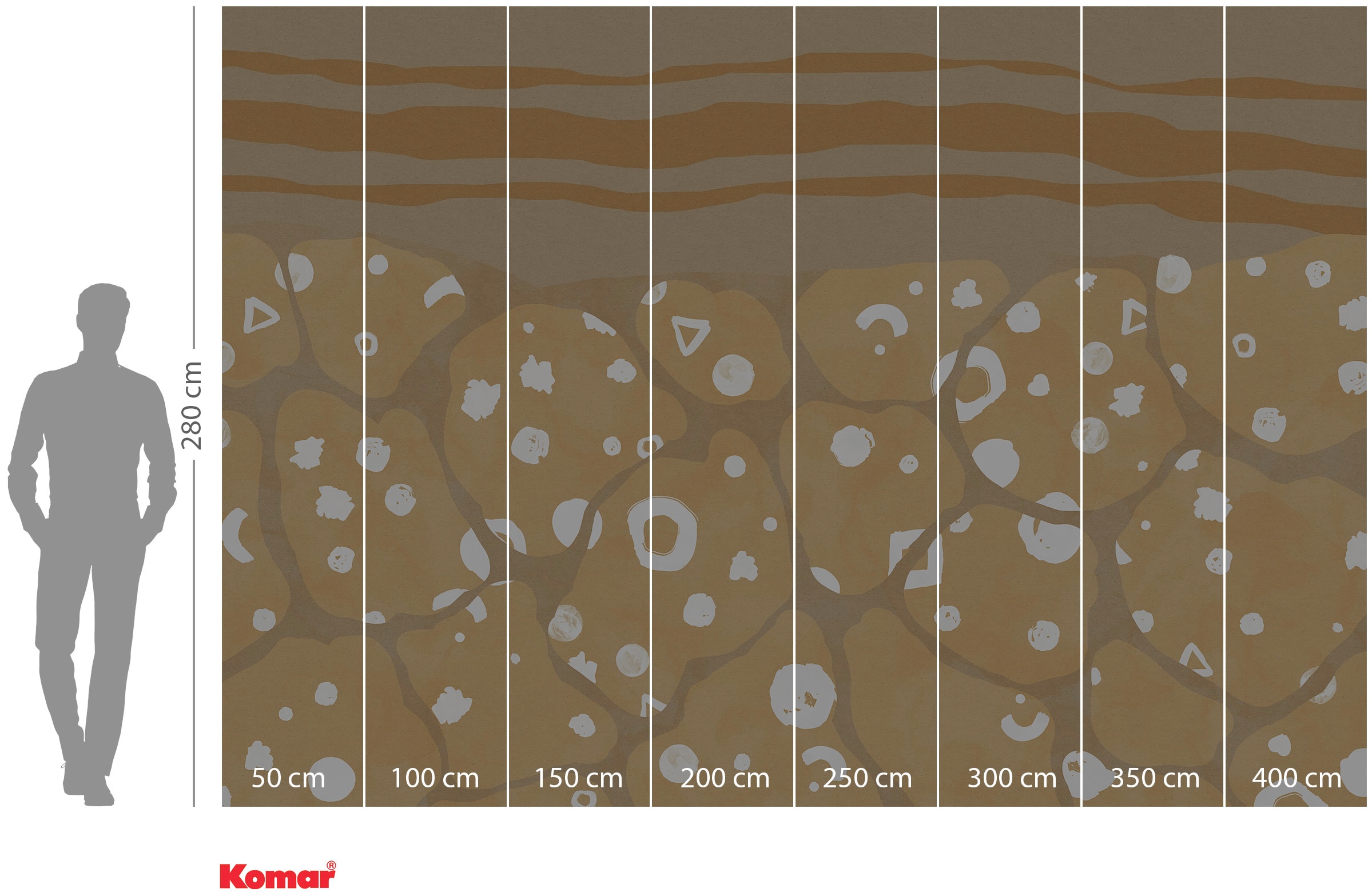 Komar Vliestapete »Digitaldruck Vlies - Subsoil - Grösse 400 x 280 cm«, bedruckt, Wohnzimmer, Schlafzimmer