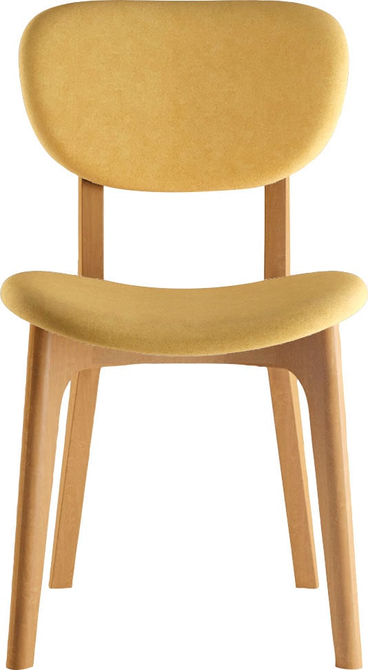 INOSIGN Stuhl »COZY Made in Italy«, (Set), 2 St., Microfaser, Gestell in Buche, Kirsch- oder Nussbaum, Massivholz, Design Stuhl