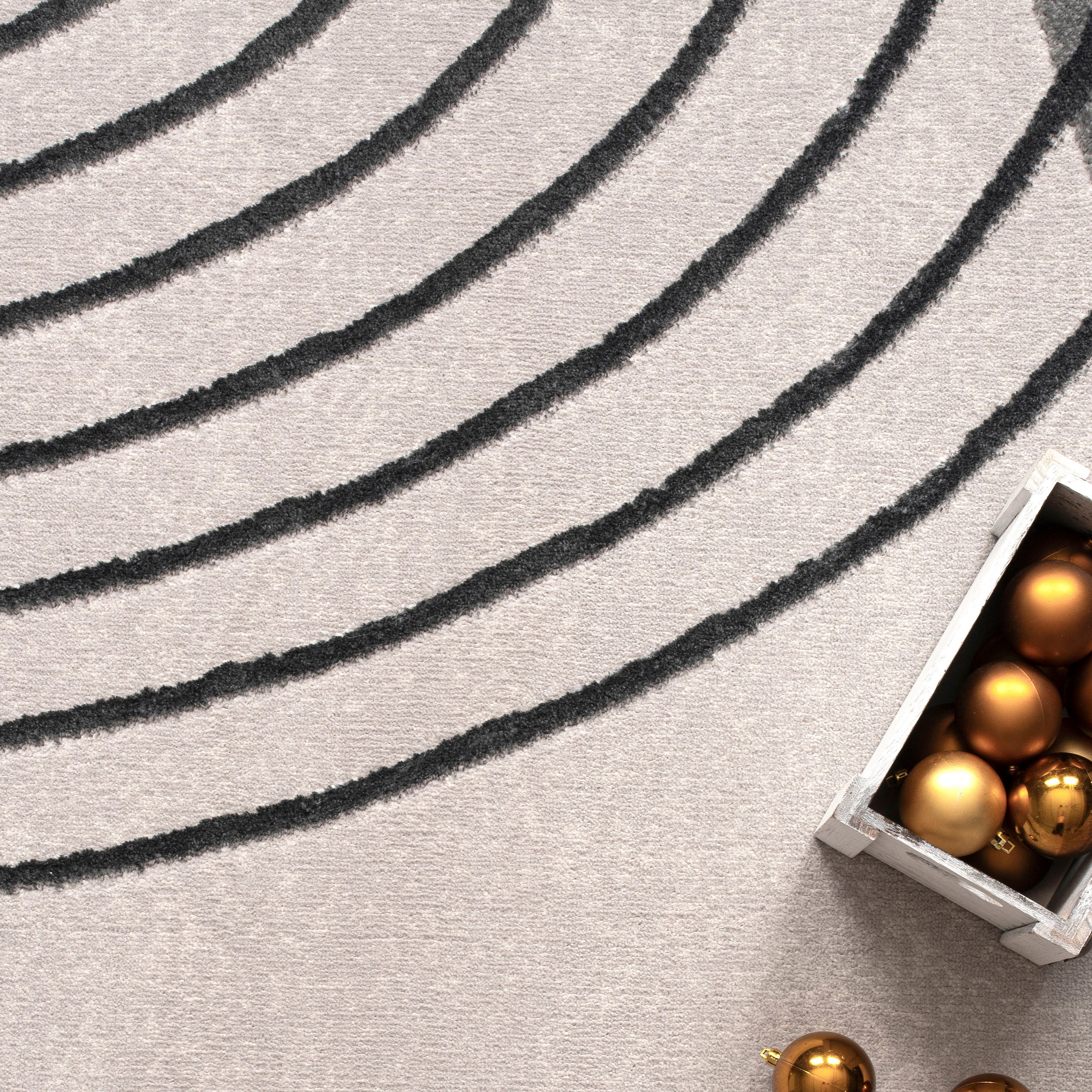 Paco Home Teppich »Tuana 216« rechteckig 15 mm Höhe Kurzflor, modernes Design, Regenbogen, Hoch-Tief Struktur, Scandi-Look