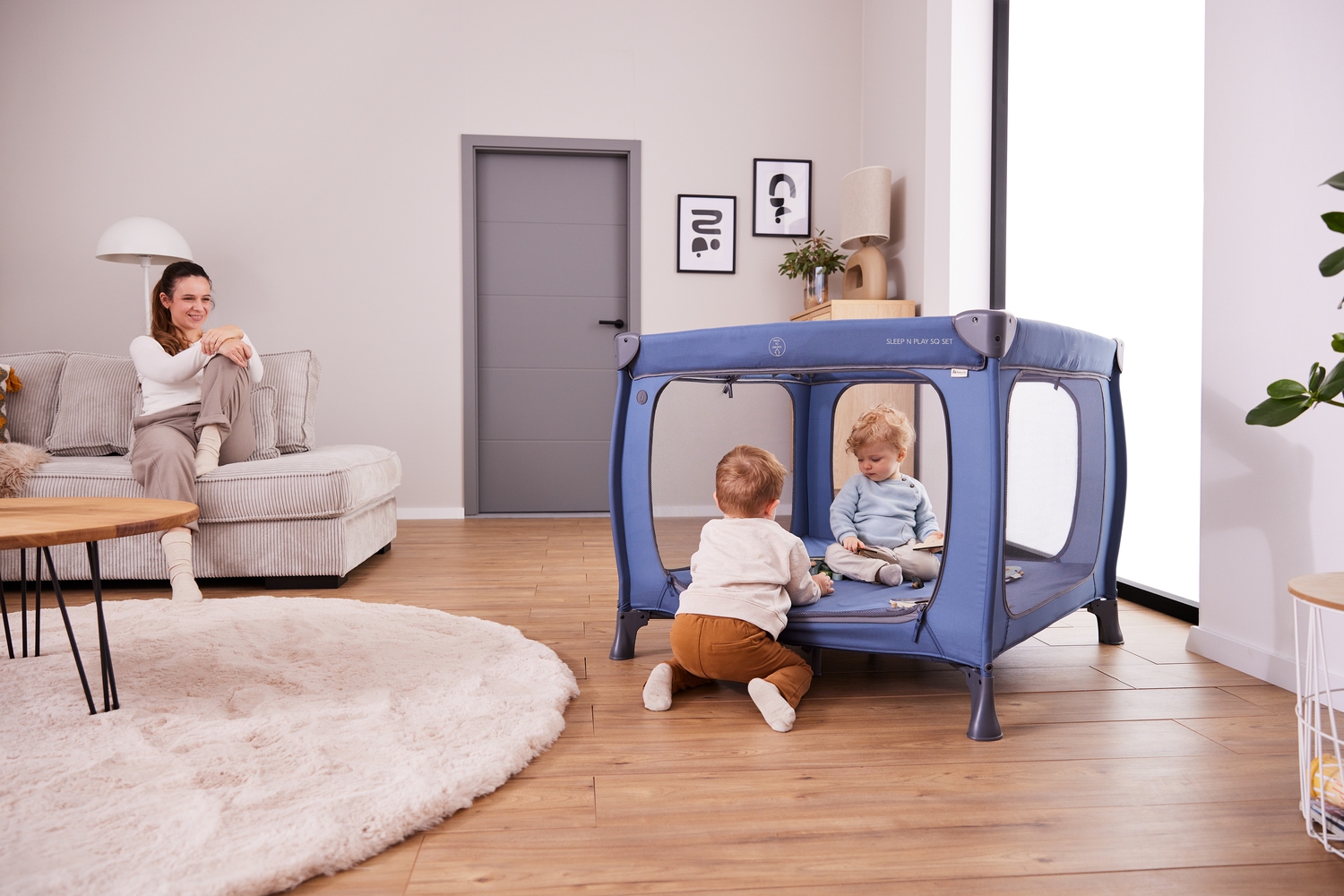 Hauck Lit de voyage pour bébé »Sleep N Play SQ, Set dark blue« inklusive Schaumstoff-Matratze