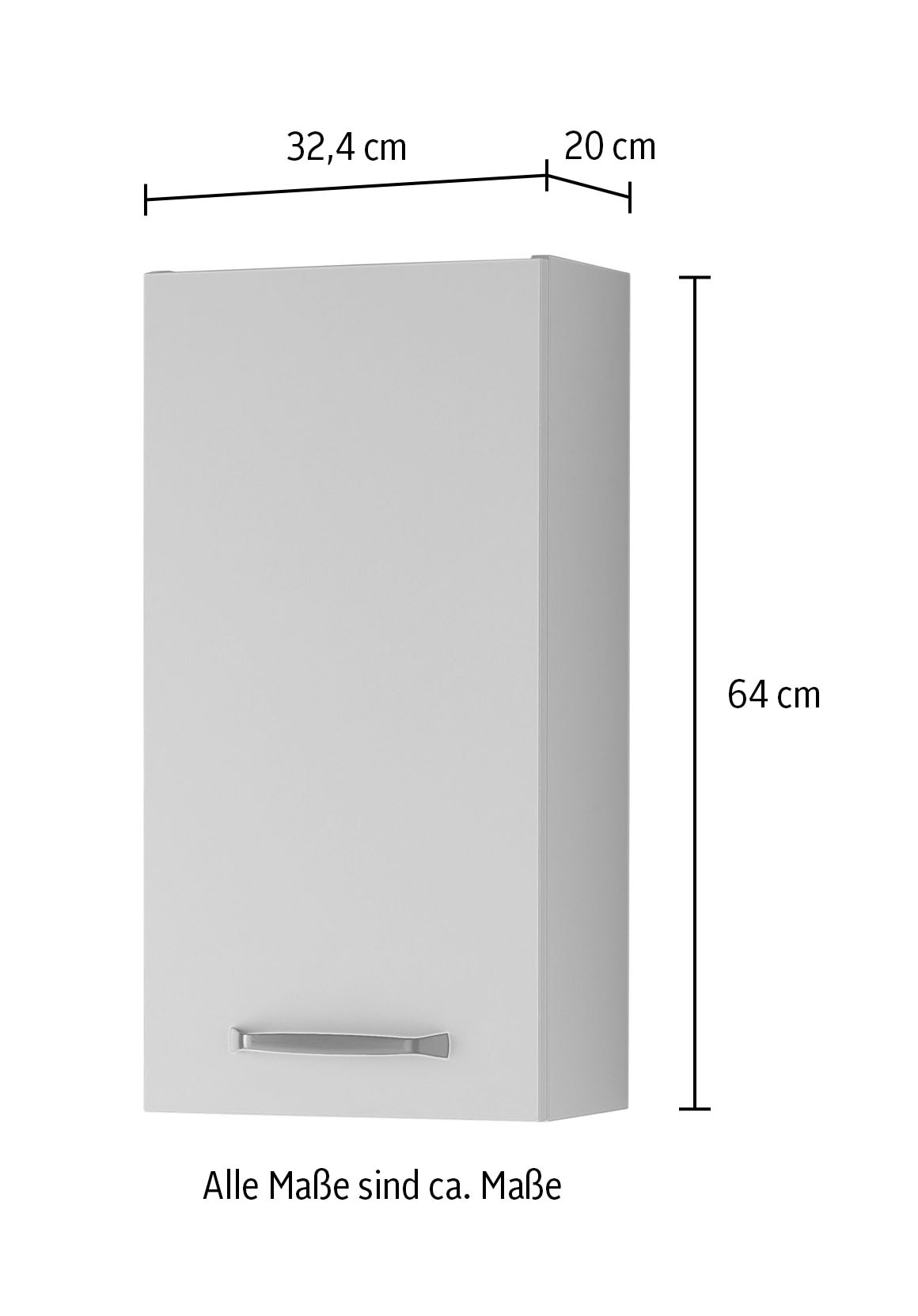 Saphir Armoire suspendue »Quickset 500, Badschrank 32,4 cm, 1 Tür, 2 Einlegeboden« armoire suspendue de salle de bain, armoire murale