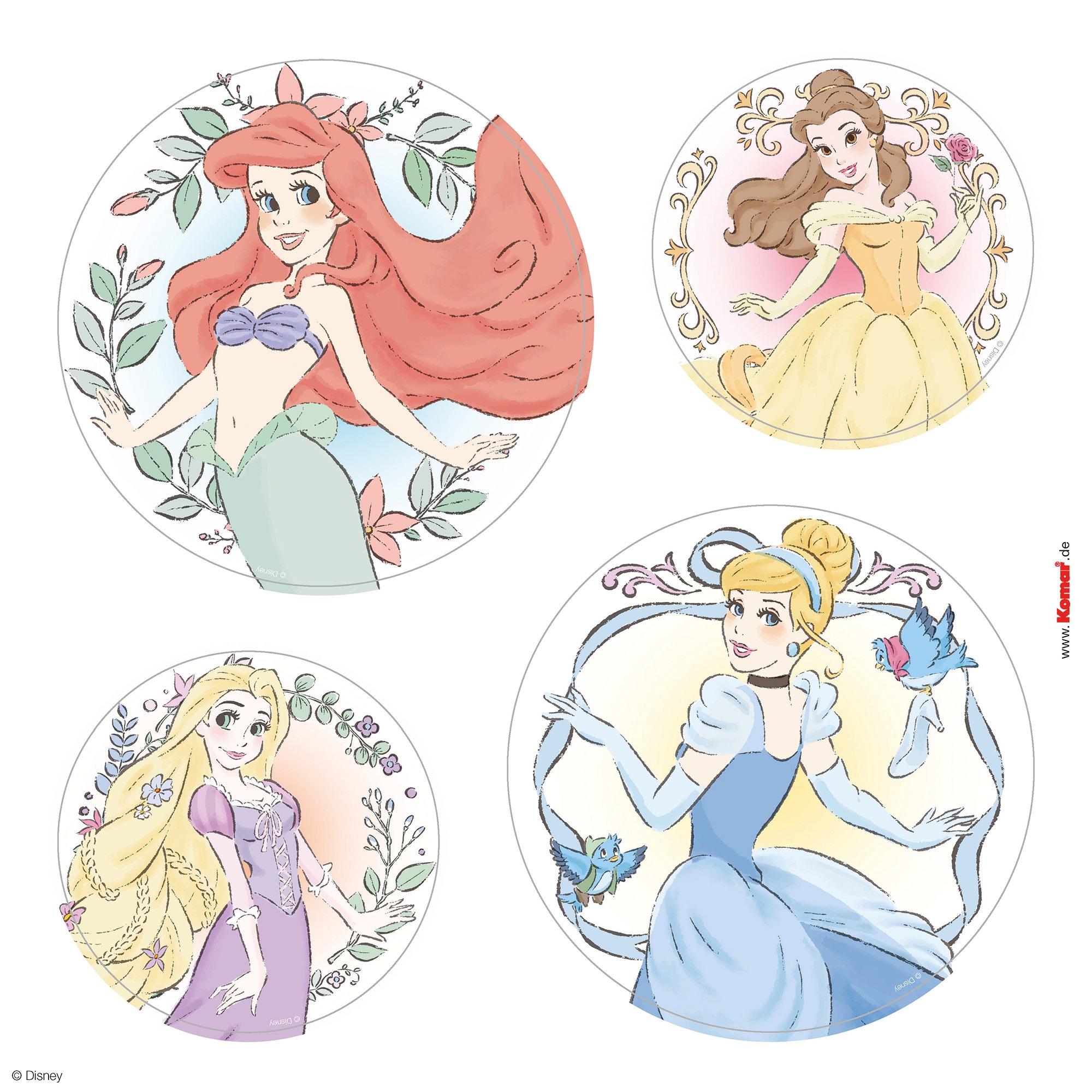 Komar Tableau de fenêtre »Fenstersticker - Princess Kindness - Grösse 30 x 30 cm« 34 x 30 cm, 2 Bogen