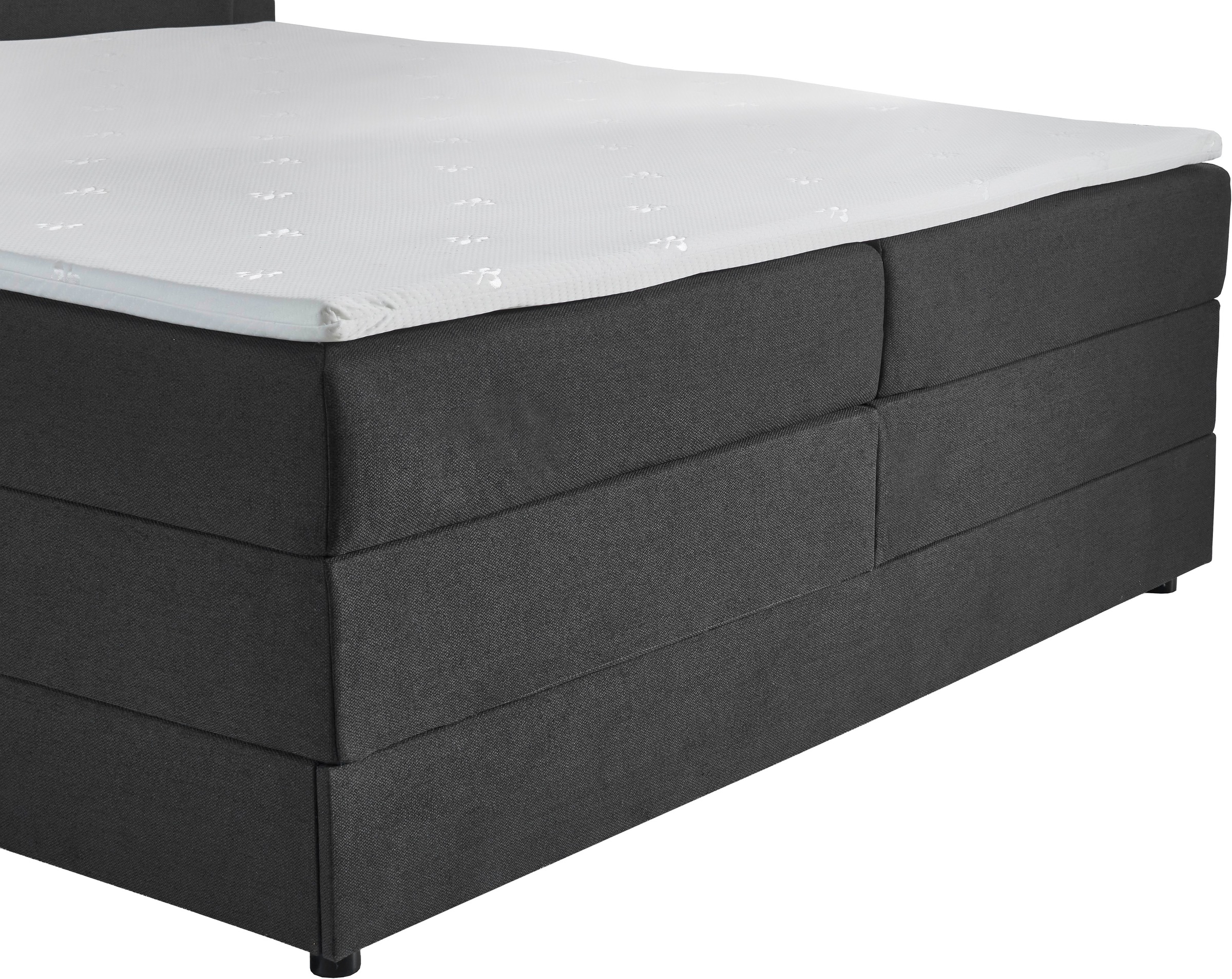 INOSIGN Boxbett »Elverta inkl. Bettkasten und LED-Beleuchtung«, erhältlich in der Breite 180x200cm, Kopfteil in Kissenoptik
