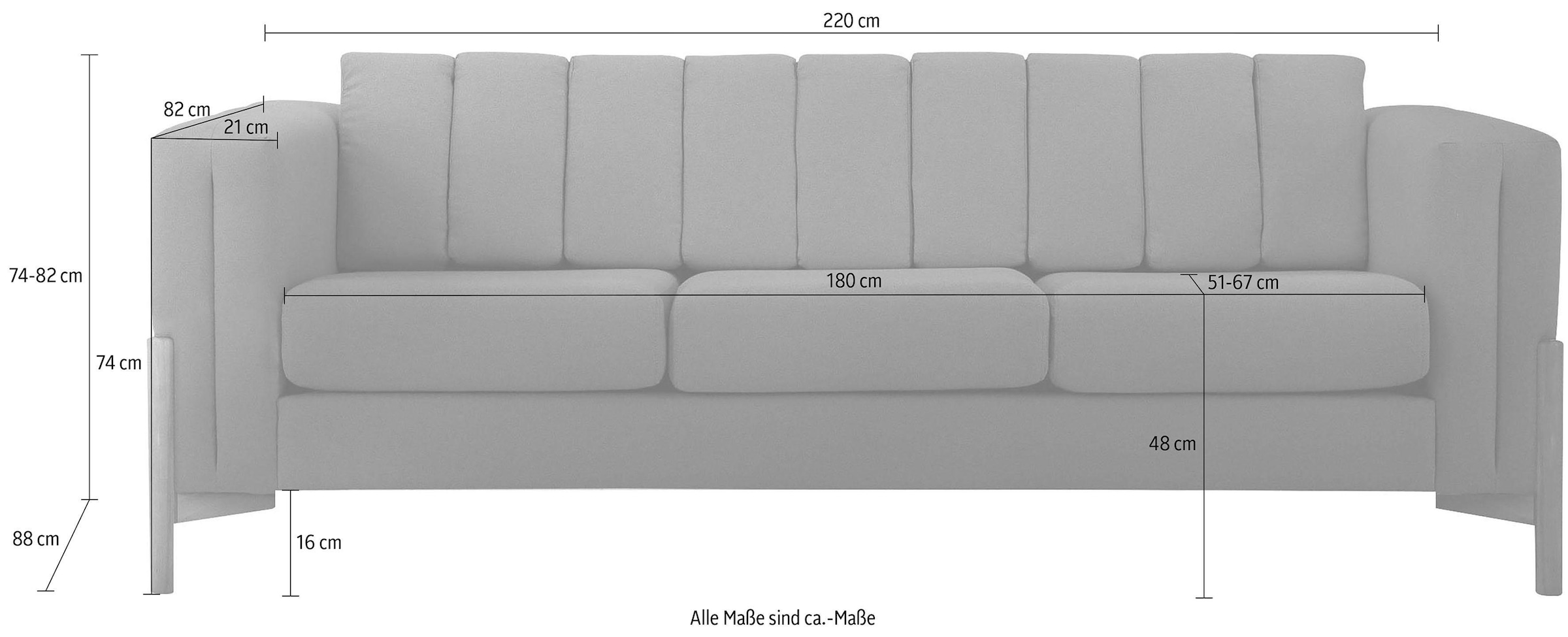 Home affaire 3-Sitzer »Haki«