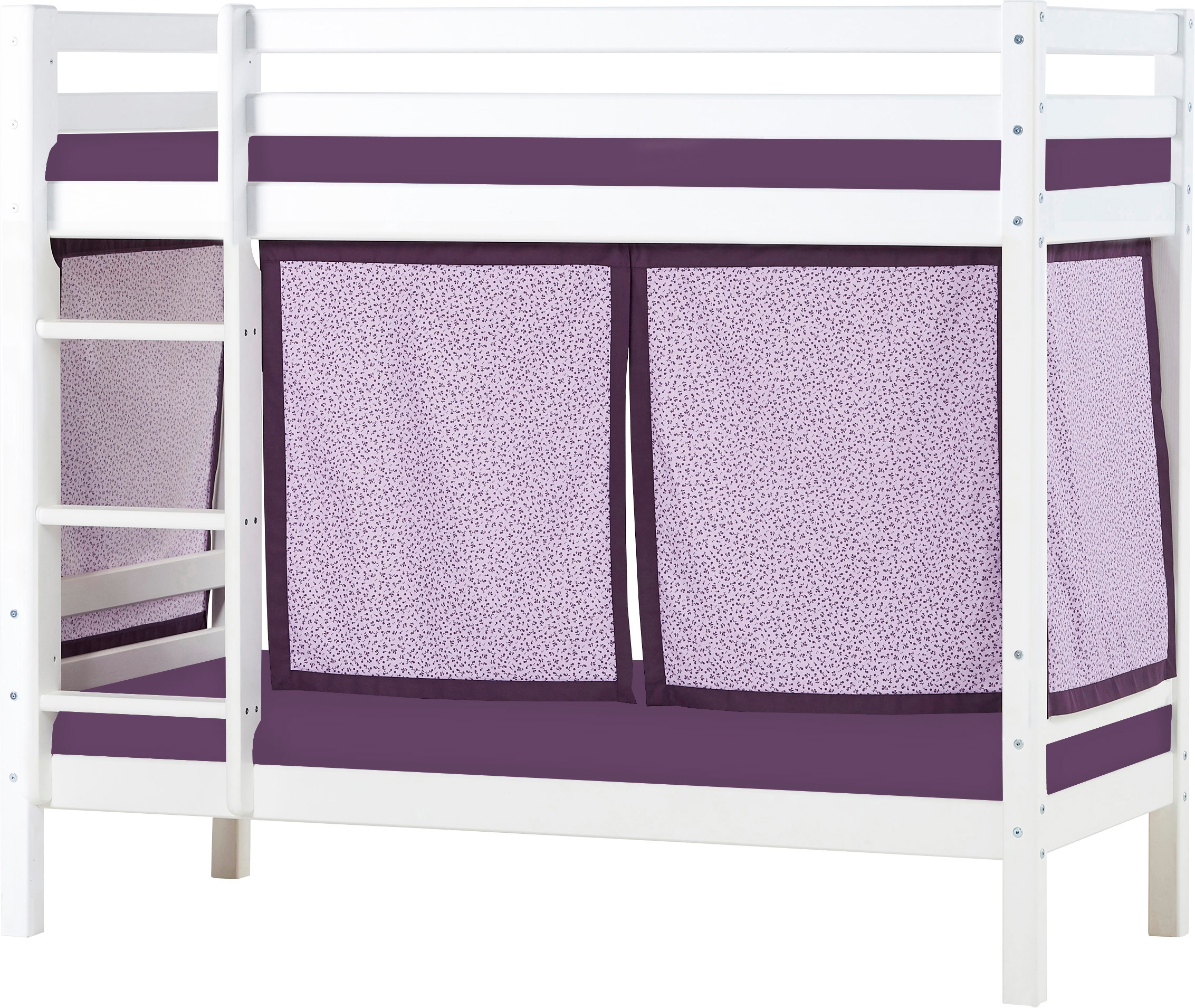 Image of Hoppekids Etagenbett »«Beautiful Bloom»«, (Set, 4 St., Bett, Vorhang und zwei Matratzen), 70x160 massiv mit Vorhang & Matratzen bei Ackermann Versand Schweiz