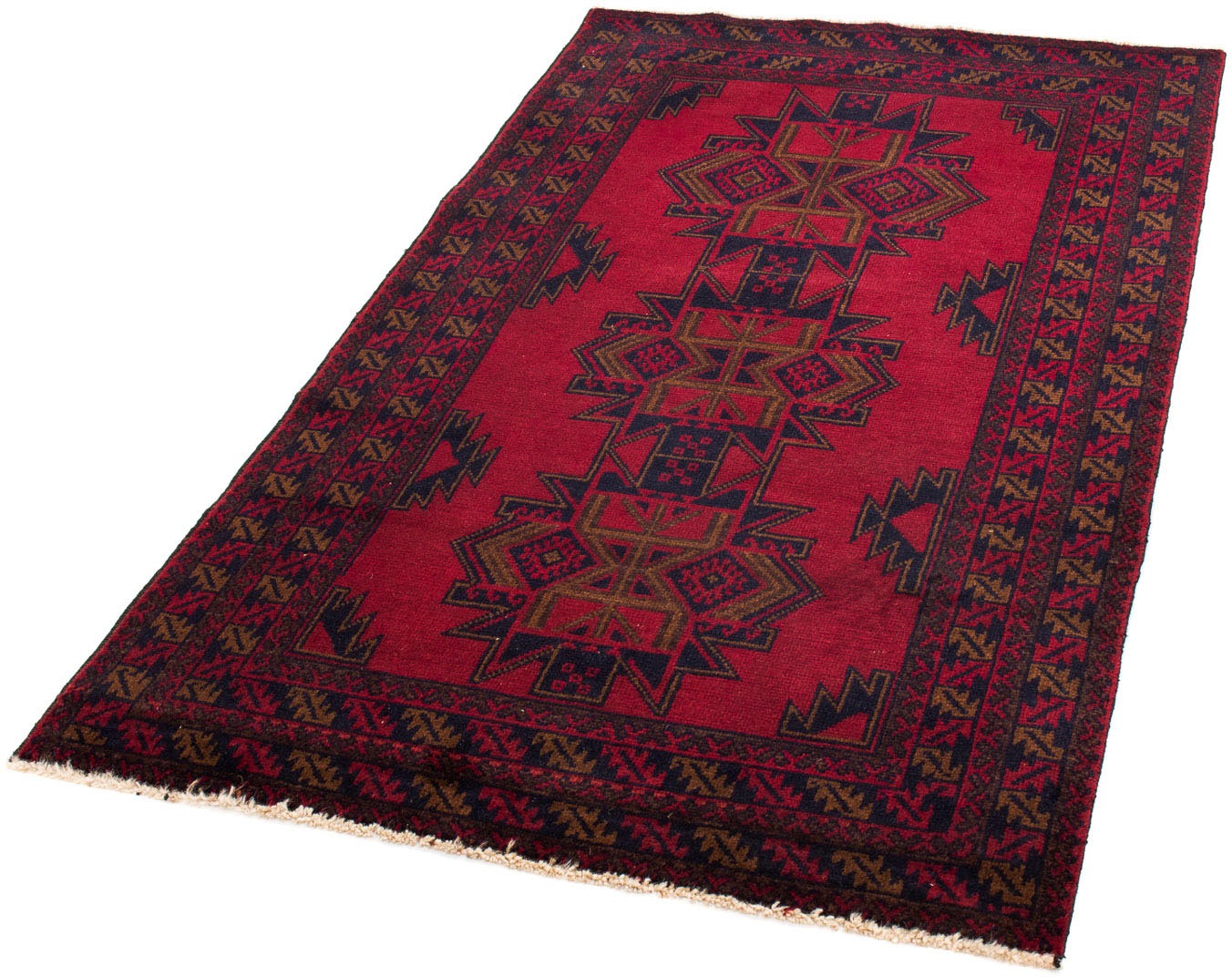 Image of morgenland Orientteppich »Belutsch - 144 x 84 cm - dunkelrot«, rechteckig, 8 mm Höhe, Wohnzimmer, Handgeknüpft, Einzelstück mit Zertifikat bei Ackermann Versand Schweiz