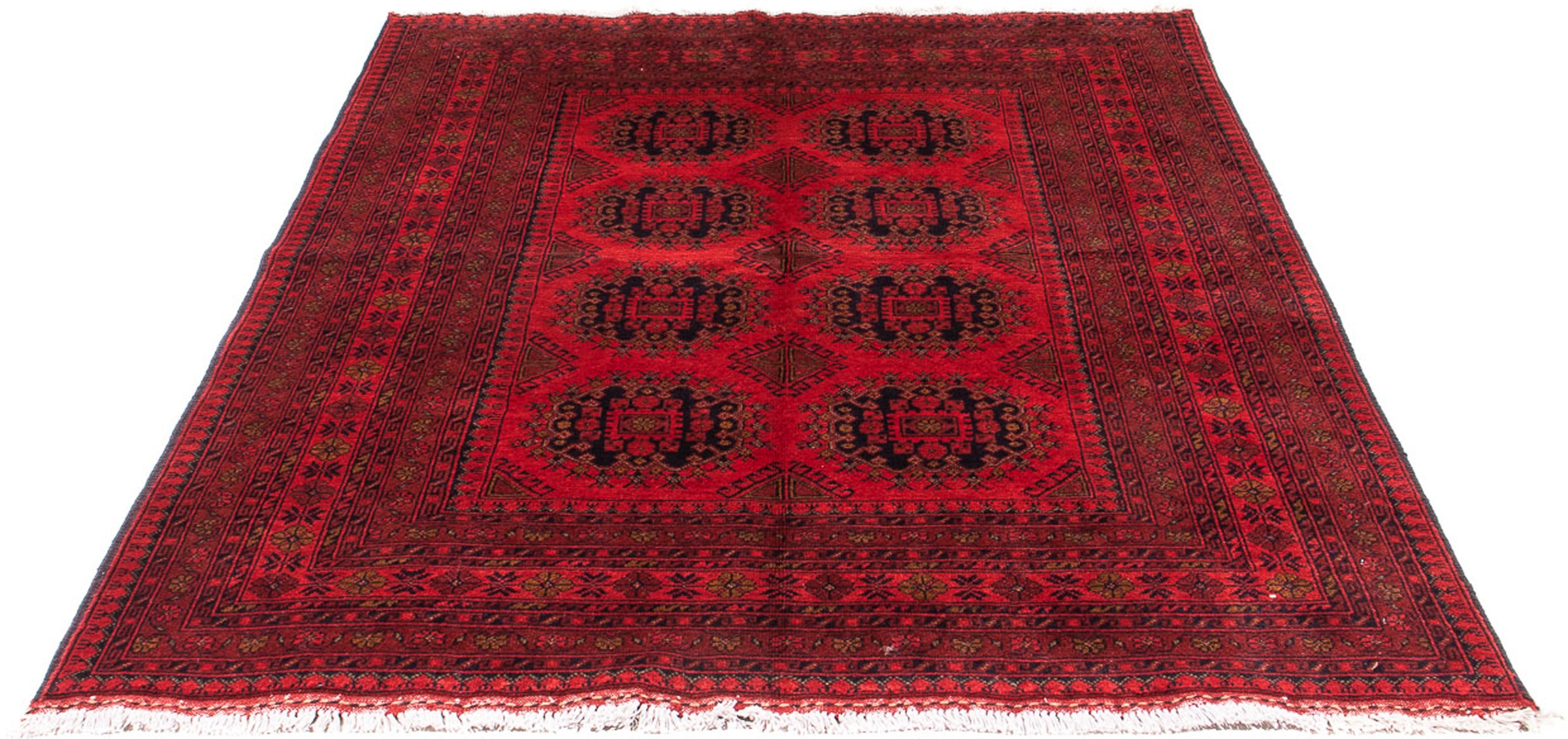 Image of morgenland Orientteppich »Afghan - Kunduz - 197 x 144 cm - dunkelrot«, rechteckig, 7 mm Höhe, Wohnzimmer, Handgeknüpft, Einzelstück mit Zertifikat bei Ackermann Versand Schweiz