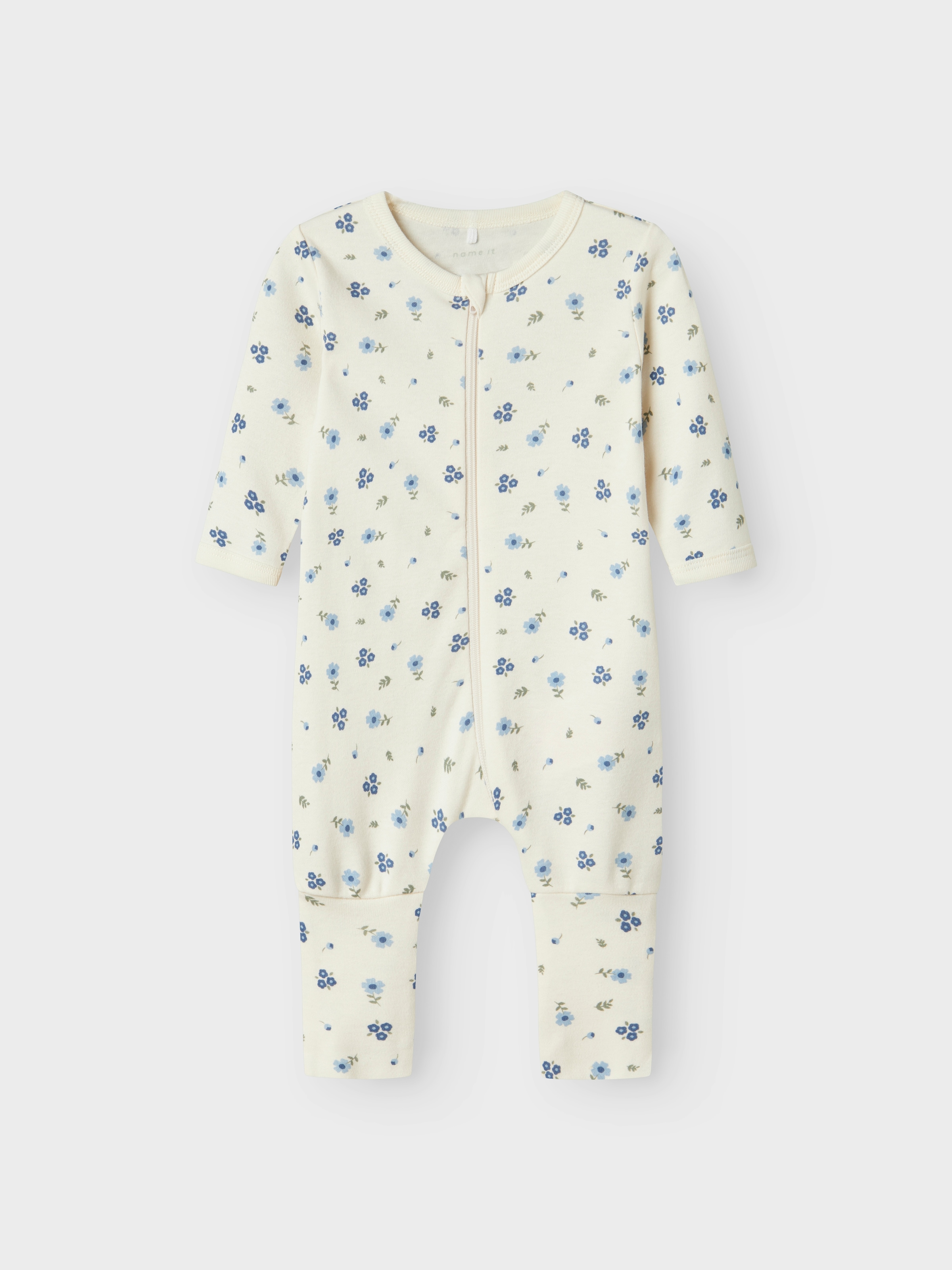 Name It Pyjama »NBFNIGHTSUIT 2P ZIP FF JET FLOWER NOOS«, (Packung, 2 tlg.)