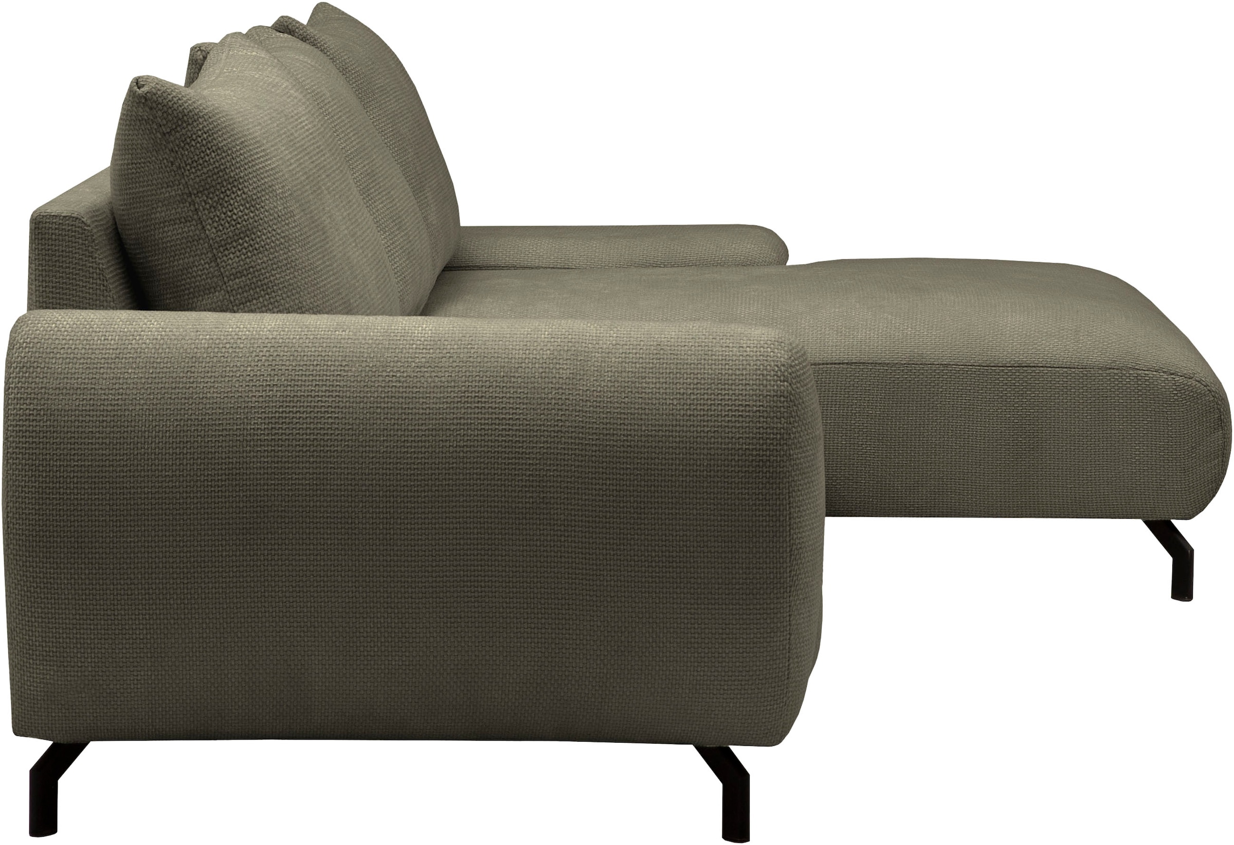 GOODproduct Ecksofa »KELLIE, L-Form, 315 cm, verstellbare Armlehne, Metallfüsse,« wahlweise Recamiere links o. rechts, Chenille-Stoff, hoher Sitzkomfort