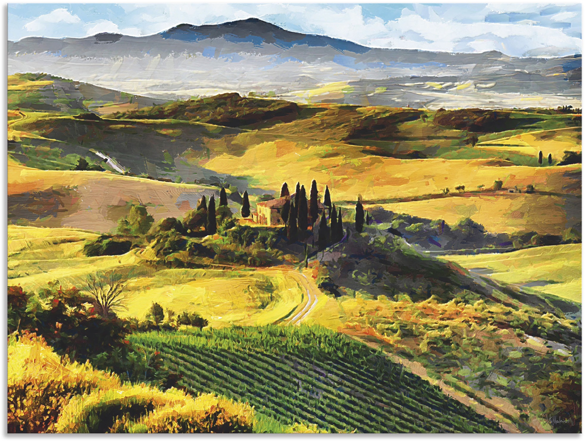 Artland Wandbild »Toskana von oben«, Bilder von Europa, (1 St.), als Alubild,  Leinwandbild, Wandaufkleber oder Poster in versch. Grössen jetzt kaufen | Poster