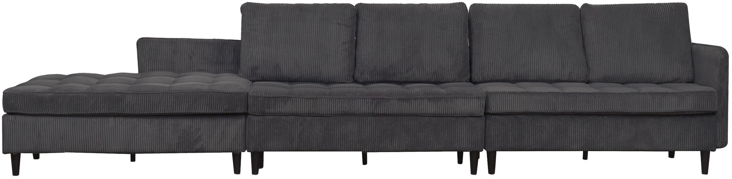 Dorel Home Paysage de salon »LINDHUS, U-Form, Breite 254 cm, verschiedene Stellvarianten, Modulsofa« Recamiere, Stauraum, Cord und Chenille-Bezug