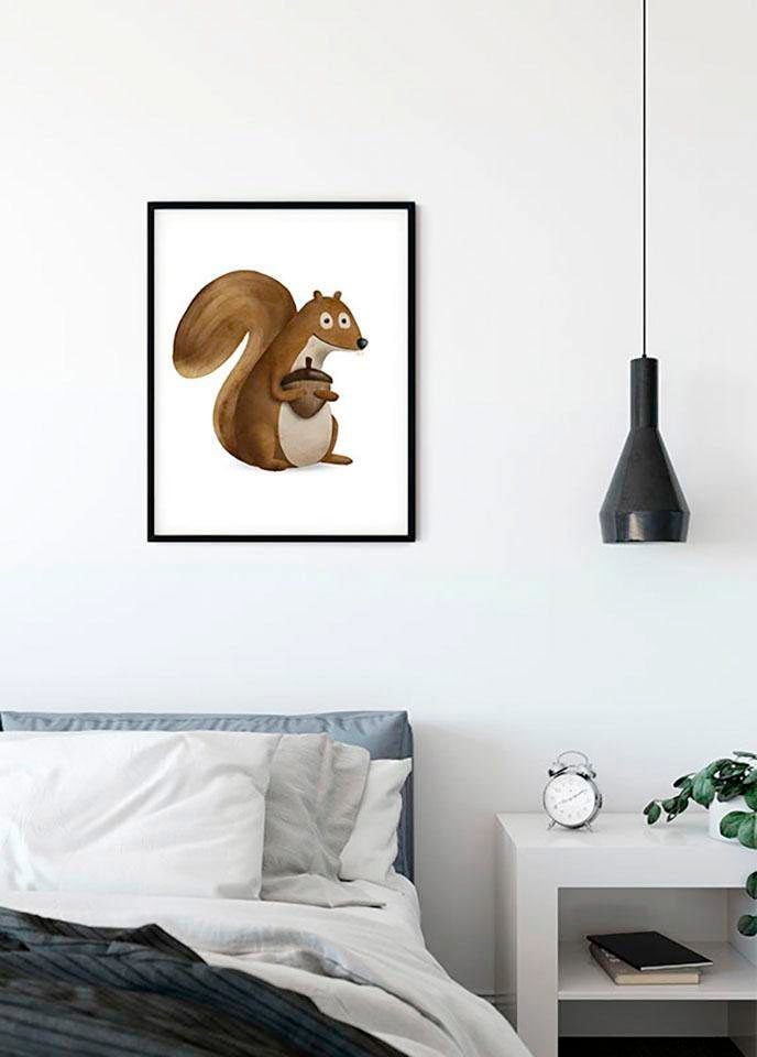Komar Image »Cute Animal Squirrel« Animaux 1 cuis tlg. Wandbild zur Dekoration - ohne Rahmen