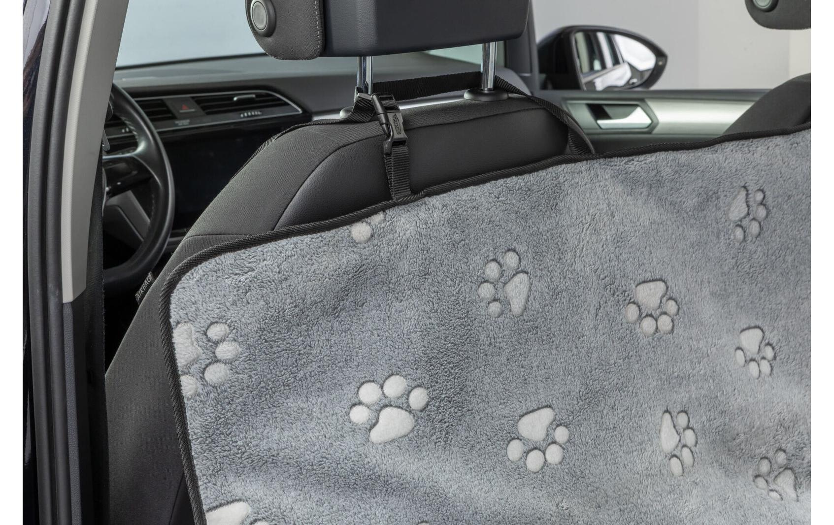 TRIXIE Housse de siège de voiture »Fleece Pfotenmuster«