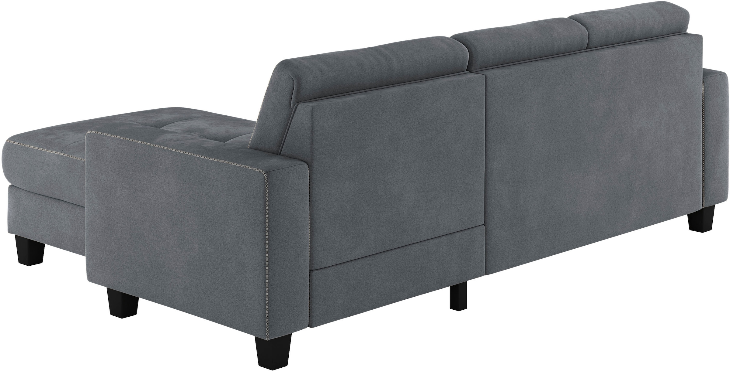 Places of Style Ecksofa »Varese L-Form«, wahlweise mit Bettfunktion und Bettkasten