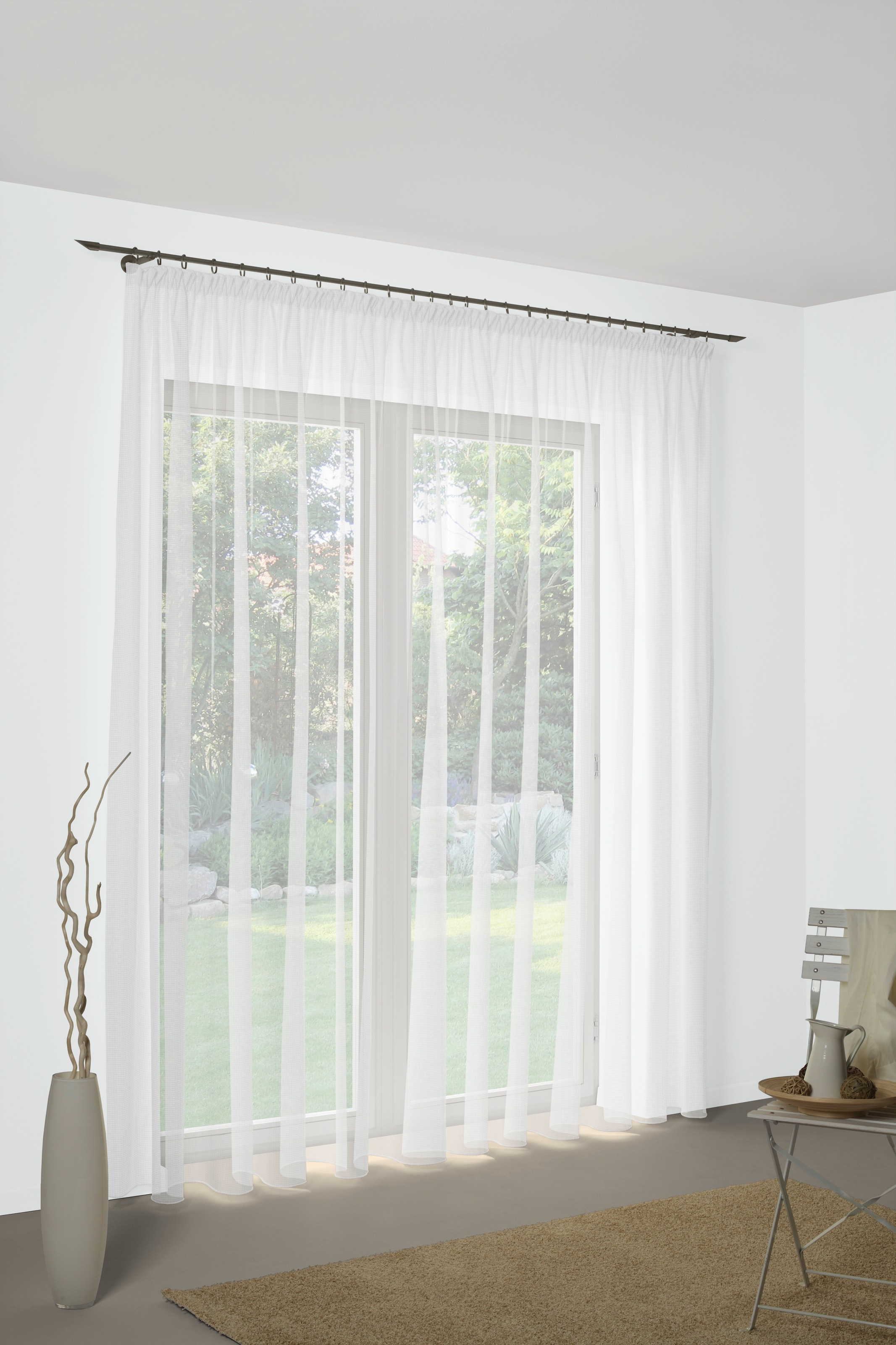 Image of Wirth Vorhang "Bettina" Faltenband 1 Stk. tlg. Store