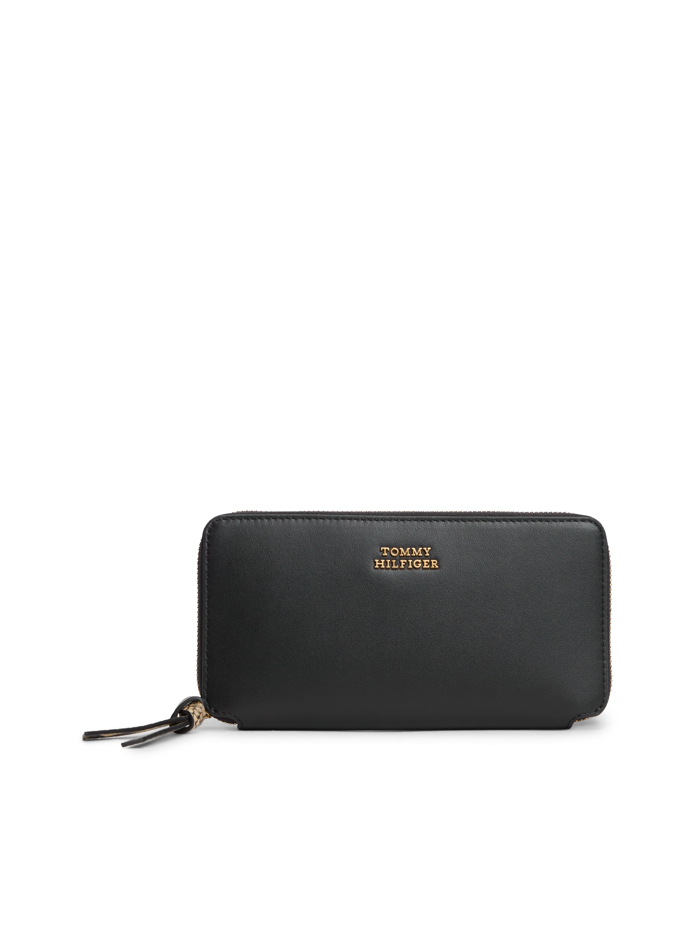 Image of Tommy Hilfiger Geldbörse "TH LEATHER LRG ZA WALLET" Damen Geldbeutel, Portemonnaie mit Detail in Reptilienoptik