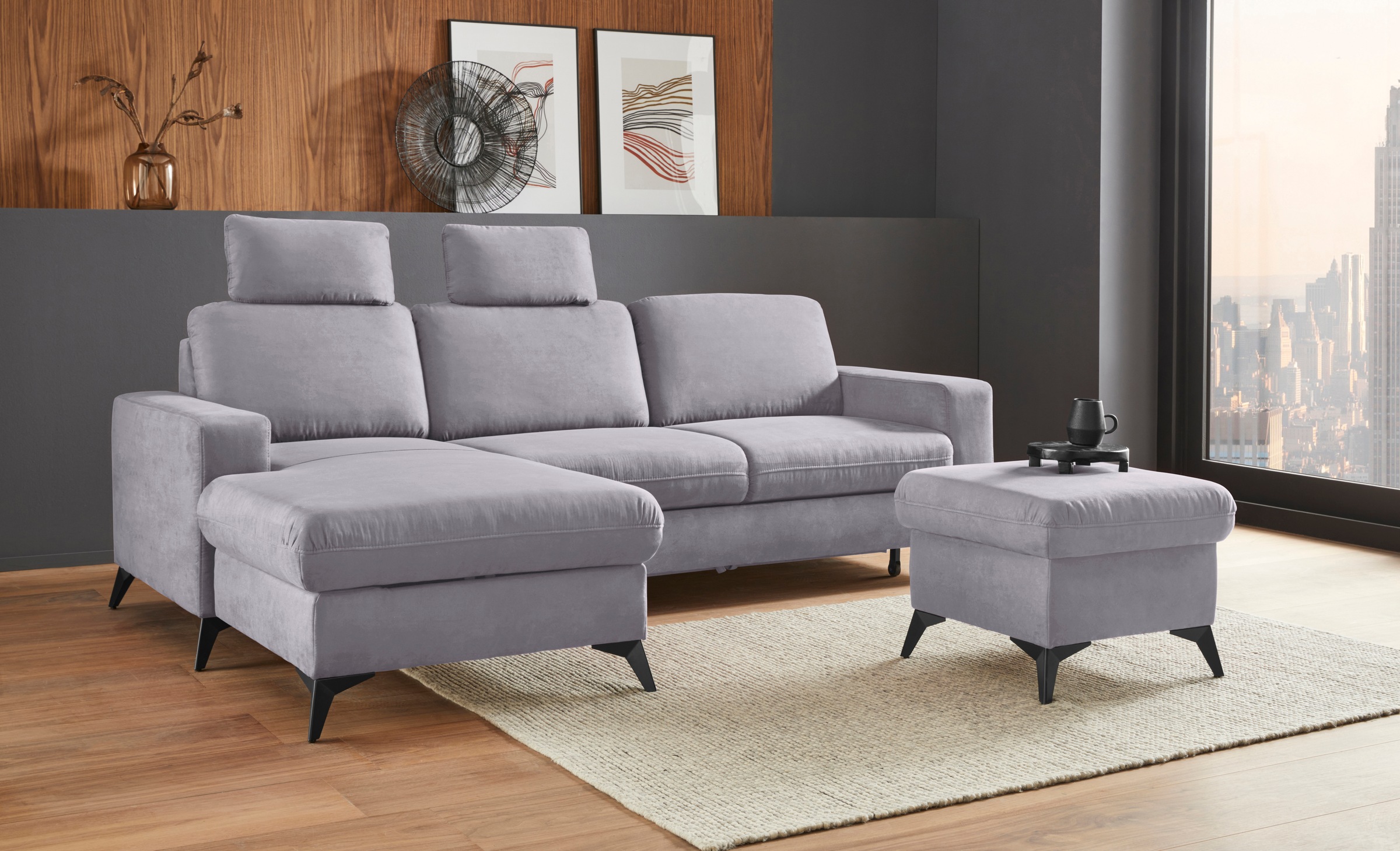 Image of Home affaire Ecksofa "Lolland L-Form" Wahlweise mit Bettfunktion und Bettkasten, Federkern