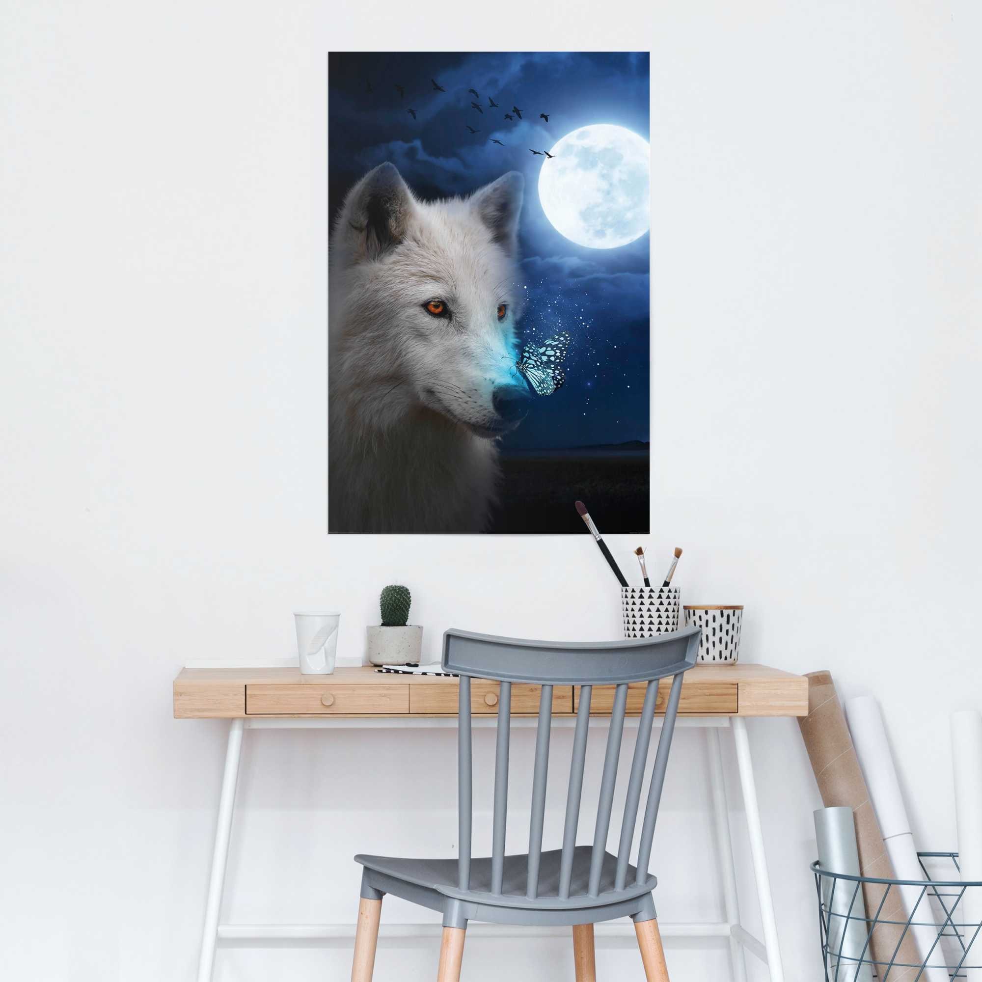 Reinders! Poster »Weisser Wolf«