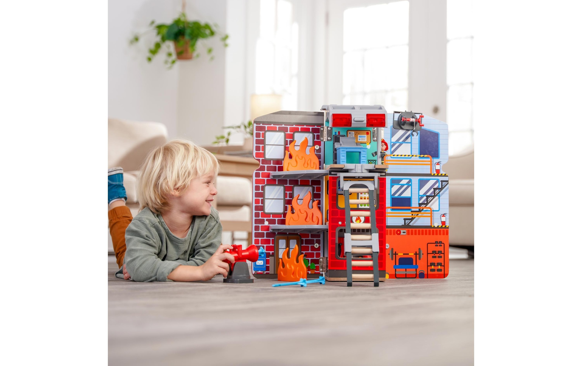 Spiel-Feuerwehrwache »Kid Kraft Feuerwehr 2-in-1«