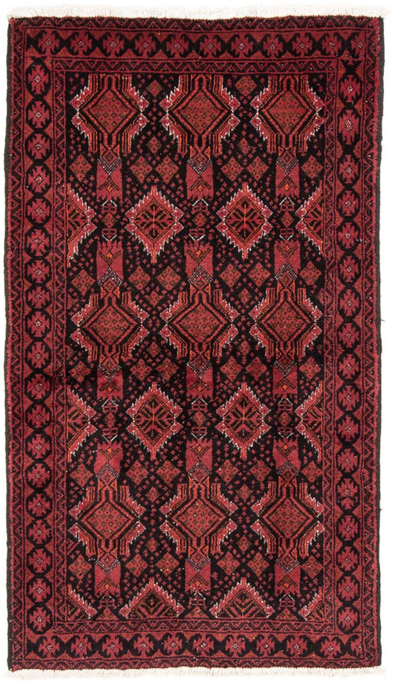 Image of morgenland Hochflor-Läufer »Belutsch Durchgemustert Rosso 199 x 105 cm«, rechteckig, 0,8 mm Höhe, Handgeknüpft bei Ackermann Versand Schweiz