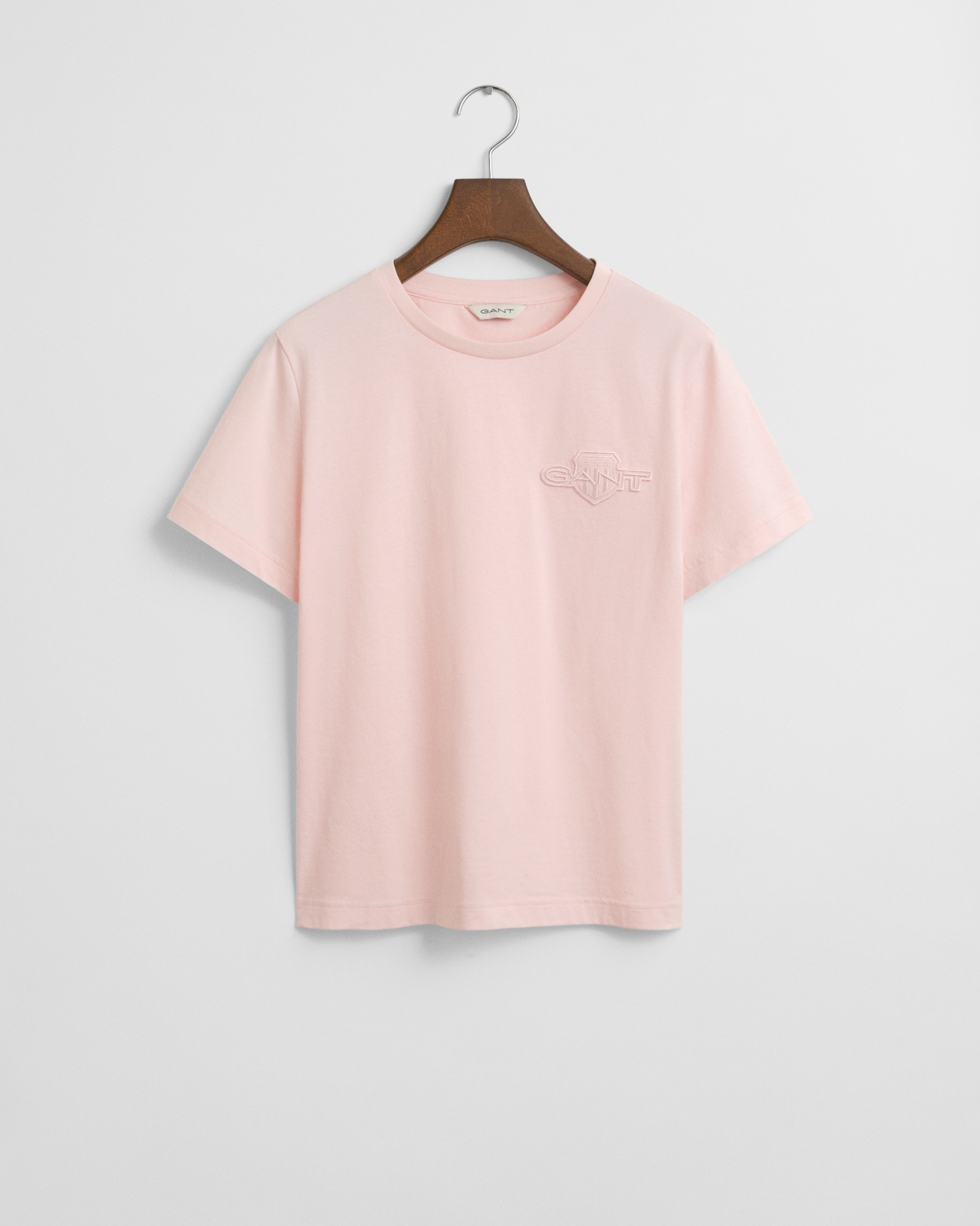 Gant T-Shirt »REG TONAL SHIELD SS T-SHIRT«, Rundhals, Ton in Ton Stickerei