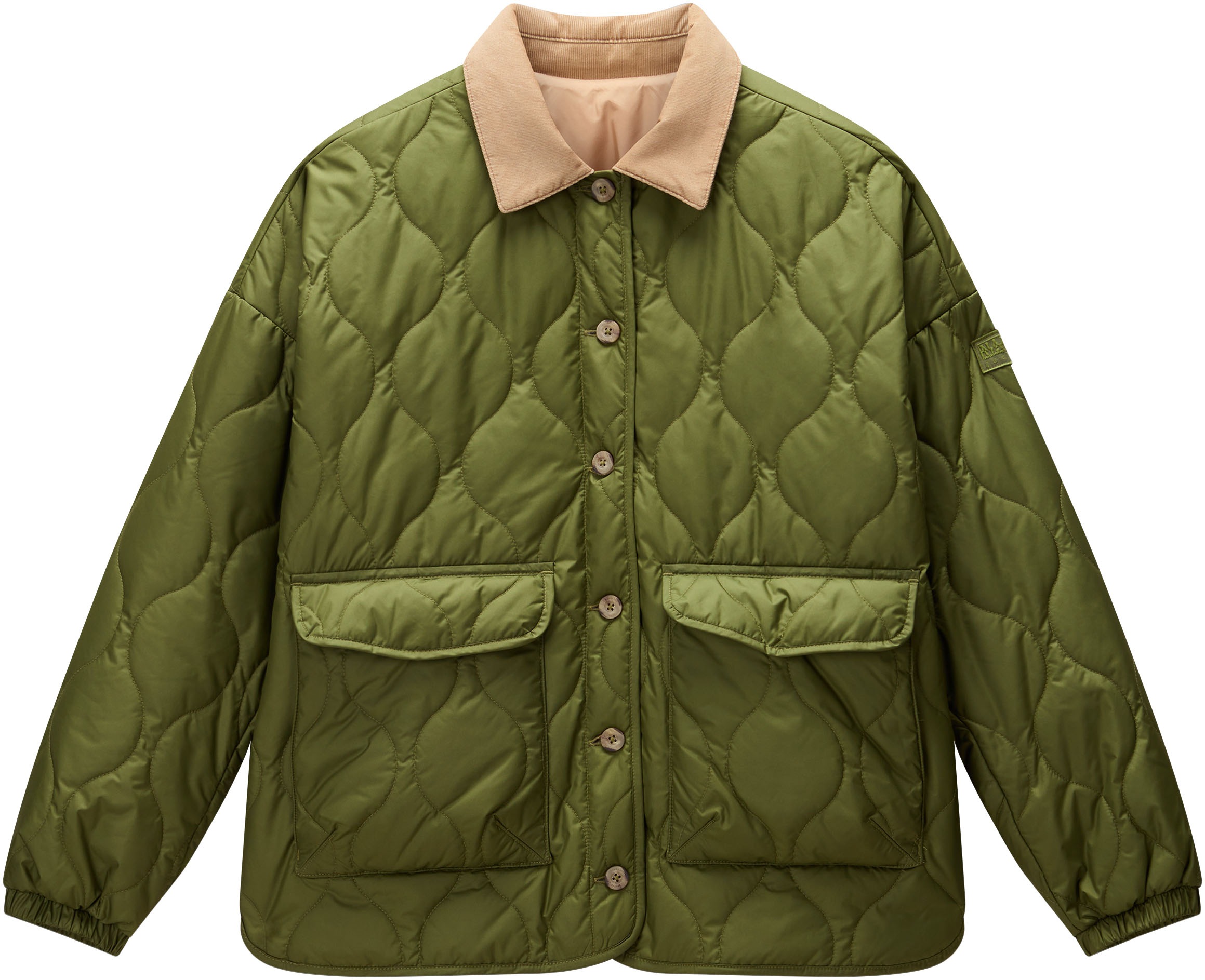 Image of Napapijri Wendejacke "A-SECRET W SPHAGNUM G1V" ohne Kapuze Mit hochwertigem Markenlogo am Ärmel
