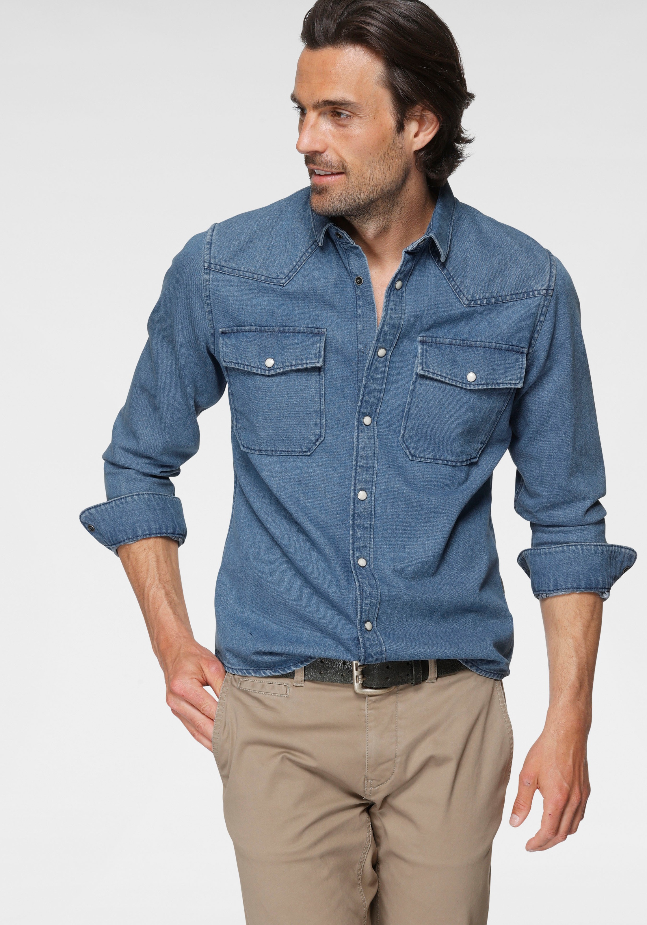 Image of TOM TAILOR Jeanshemd, mit Brusttaschen bei Ackermann Versand Schweiz