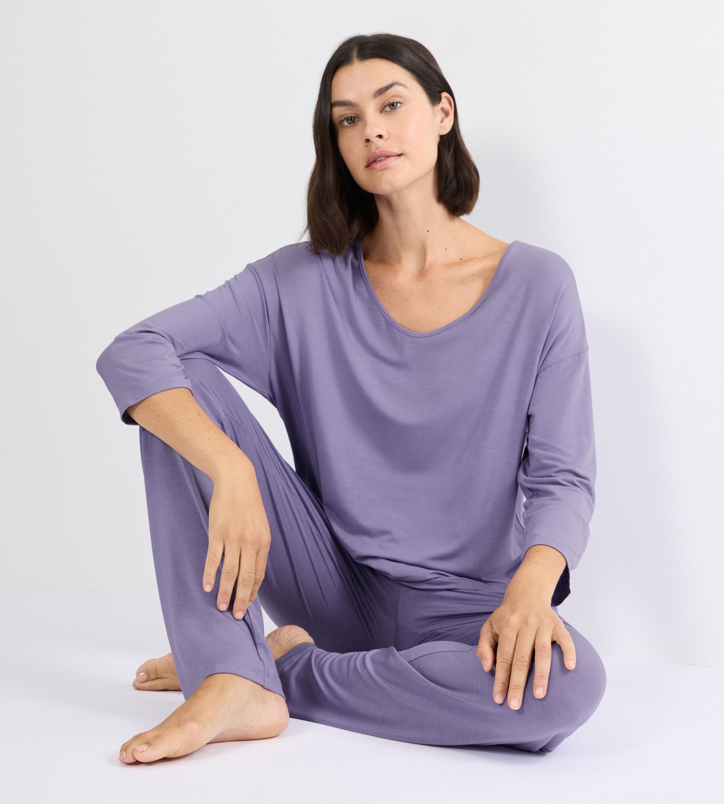 Triumph Pyjama »Timeless Sensuality PK 3/4 Sleeves« atmungsaktiv und weich, Spitze