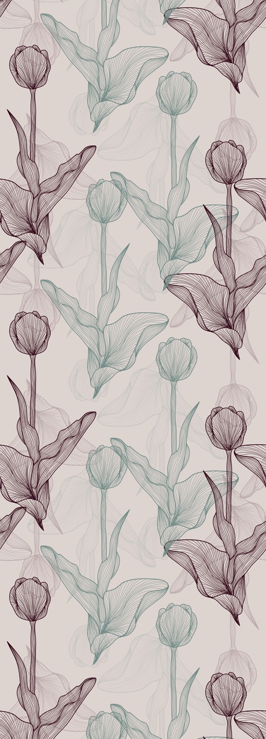 Image of queence Vinyltapete "Elea" Motiv bedruckt botanisch floral gemustert natürlich glatt 90x250cm, selbstklebend, kinderleichte Anbringung, Sticker