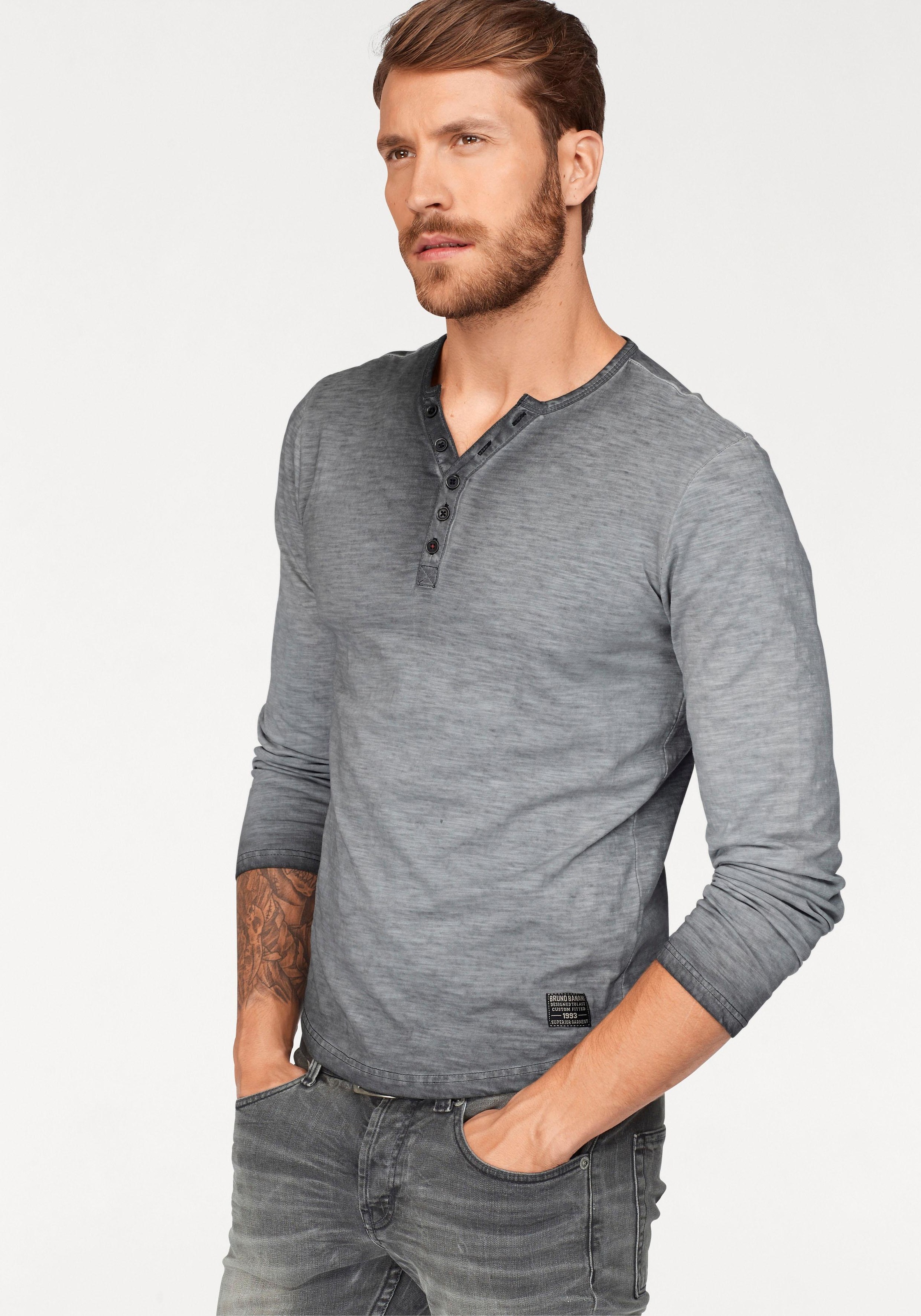 Image of Bruno Banani Langarmshirt, Slubyarn bei Ackermann Versand Schweiz