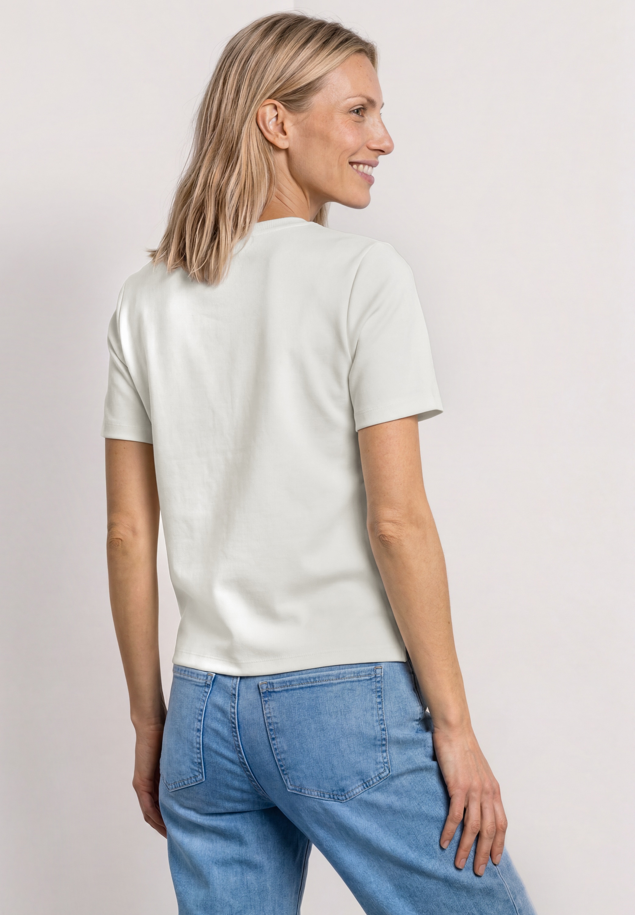 STREET ONE T-shirt à manches courtes t-shirt d'été avec poche poitrine décorative