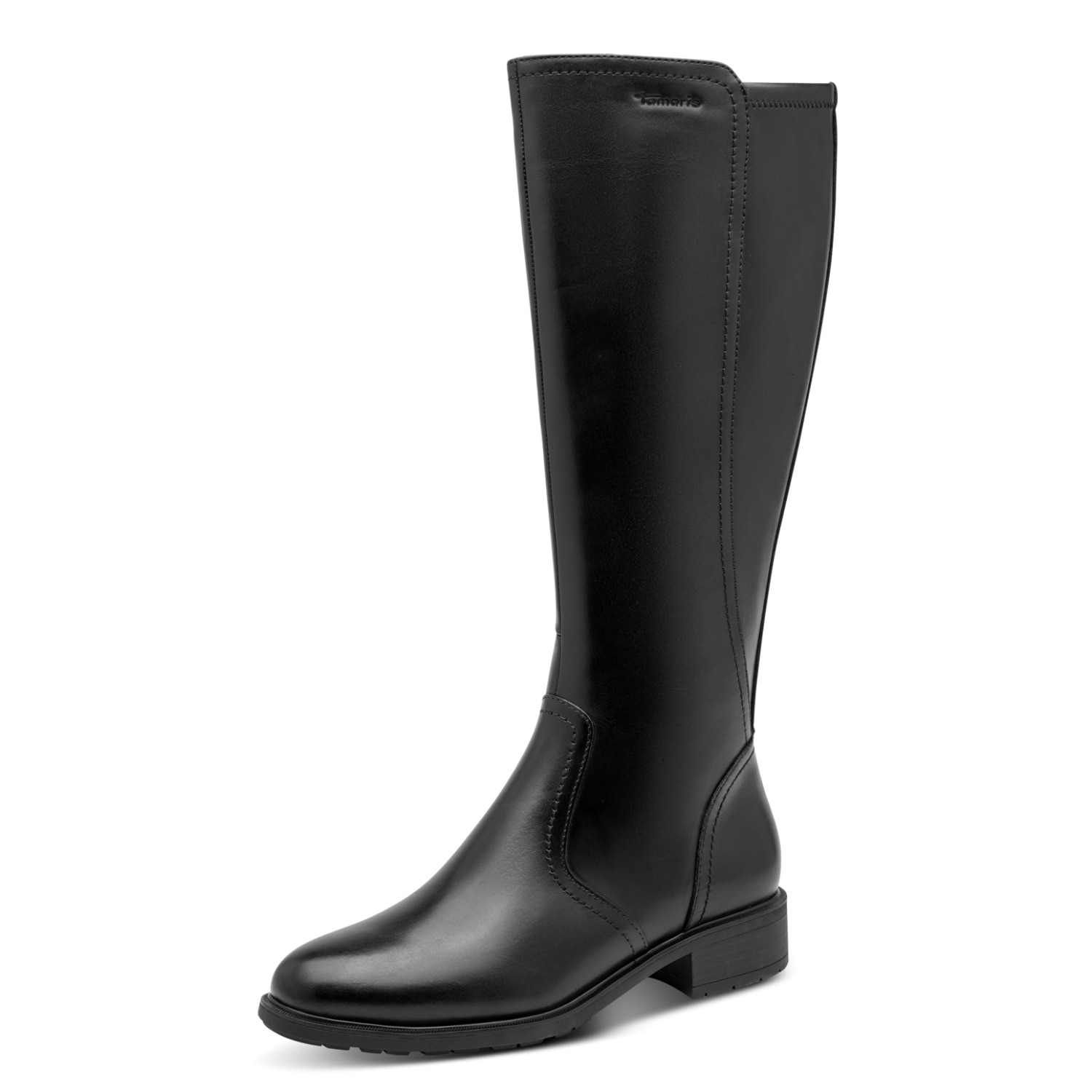 Image of Tamaris Stiefel Blockabsatz, Langschaftstiefel mit schicker Logoprägung