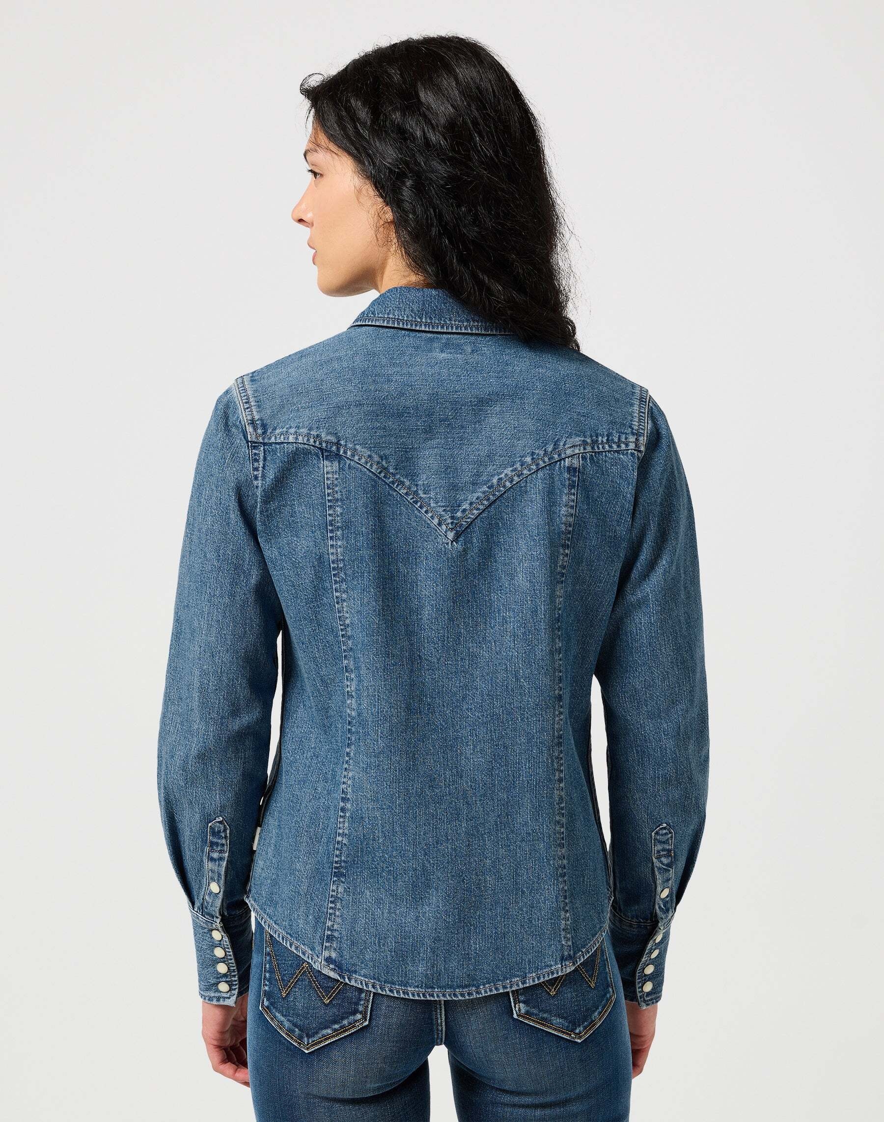 Wrangler Jeansbluse »Wrangler Jeanshemd Exag Yoke Shirt«