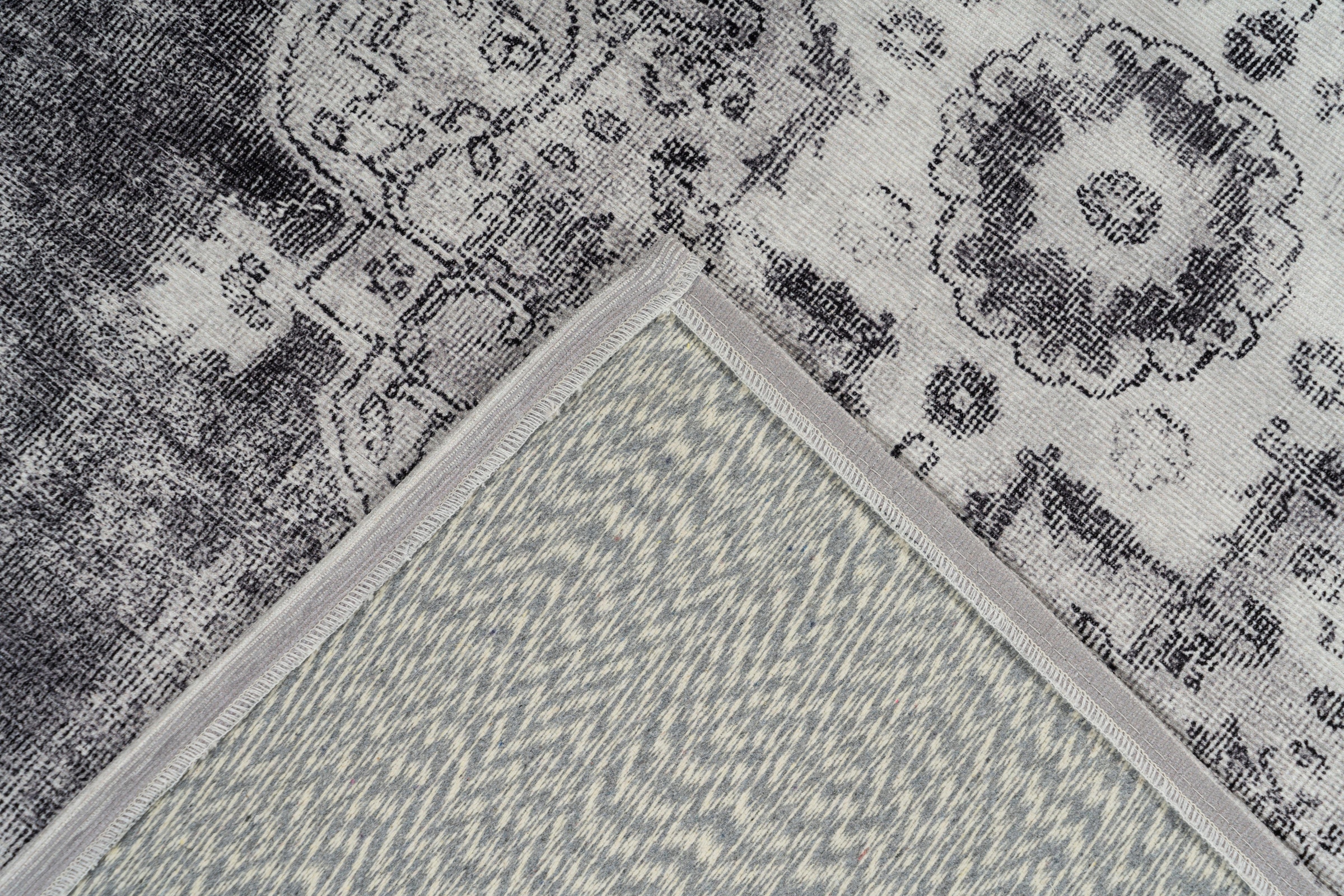 my home Teppich »Rayan« rechteckig 9 mm Höhe Orient-Design, Vintage, Kurzflor, Teppich mit Bordüre