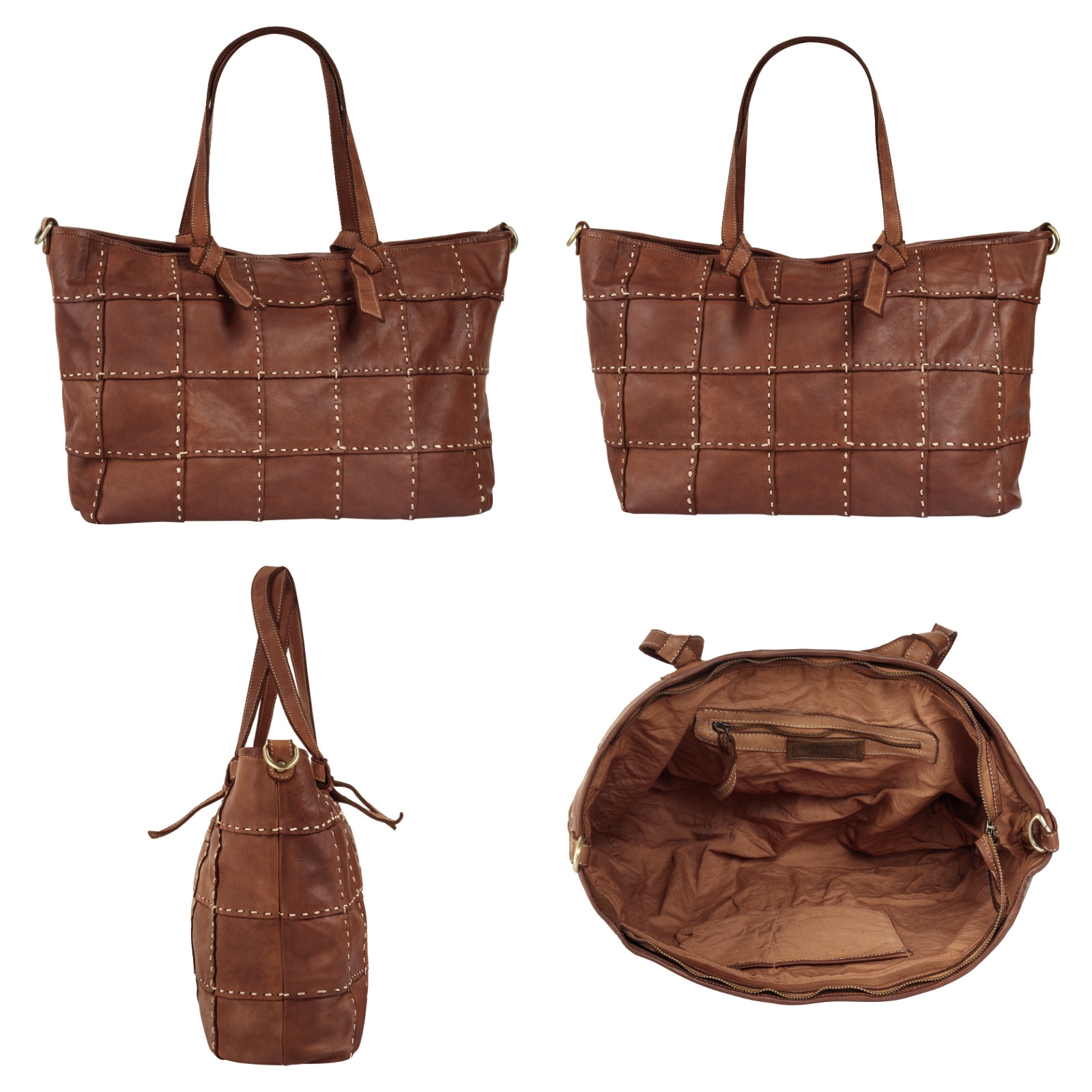 Samantha Look Shopper, echt Leder, Made in Italy