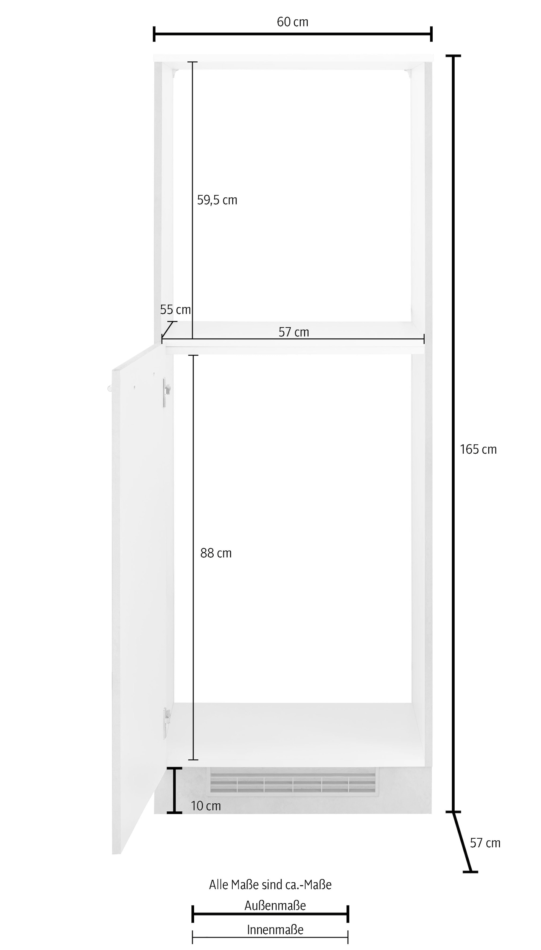 wiho Küchen Armoire réfrigérée encastrable »Flexi2«