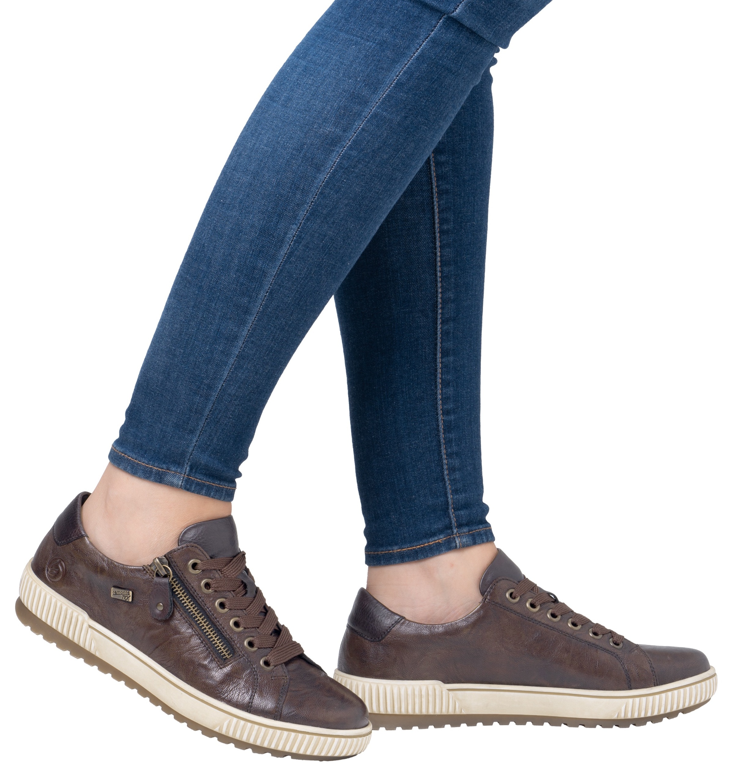 Remonte Plateausneaker, Freizeitschuh, Halbschuh, Schnürschuh mit Aussenreissverschluss