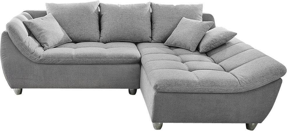 Image of Places of Style Ecksofa, Ottomane links oder rechts montierbar, inklusive 3 loser Rücken- und 2 Zierkissen, frei im Raum stellbar bei Ackermann Versand Schweiz