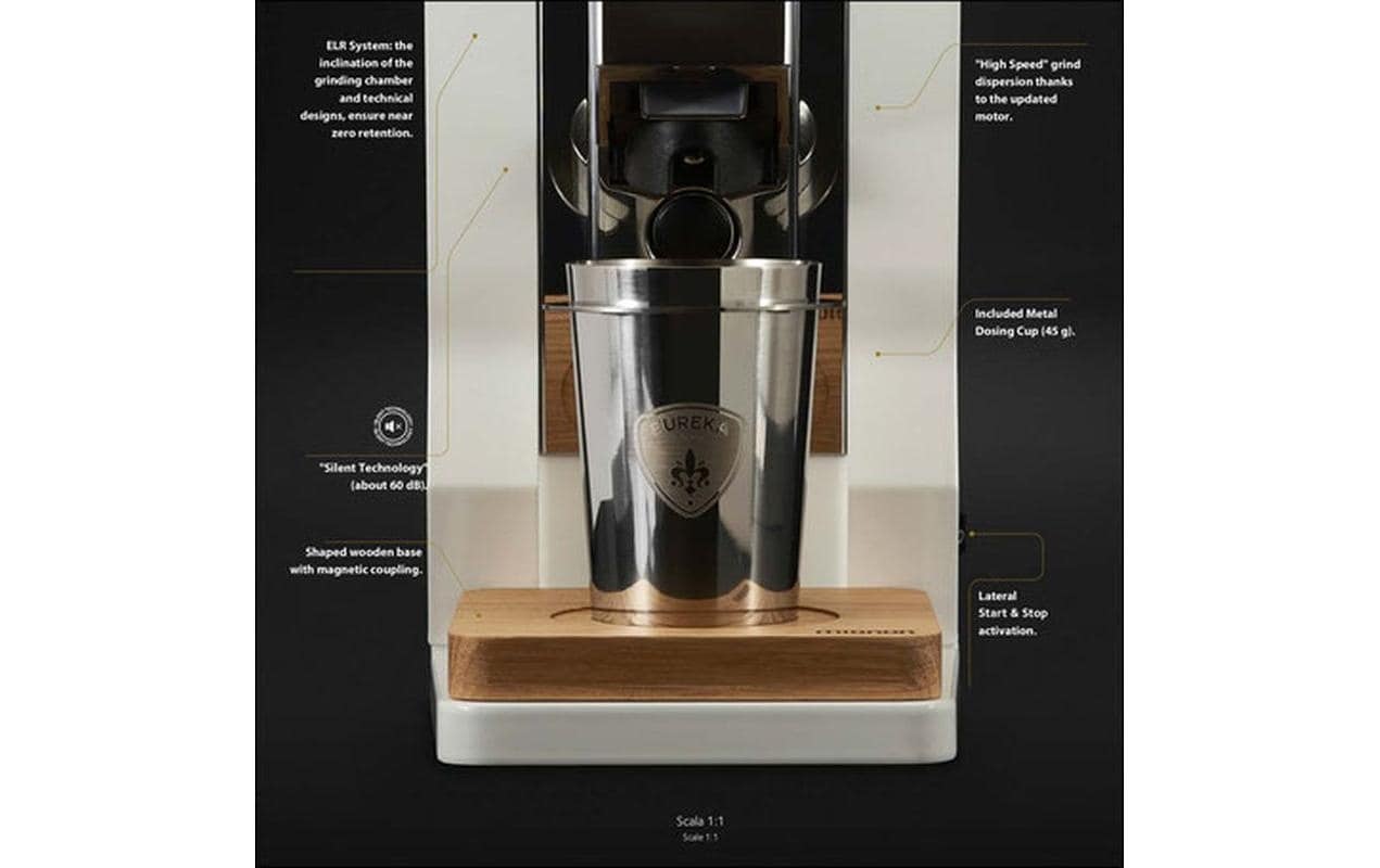Eureka! Kaffeemühle »Mignon Oro Single Dose«, 320 W, Scheibenmahlwerk, 45 g Bohnenbehälter