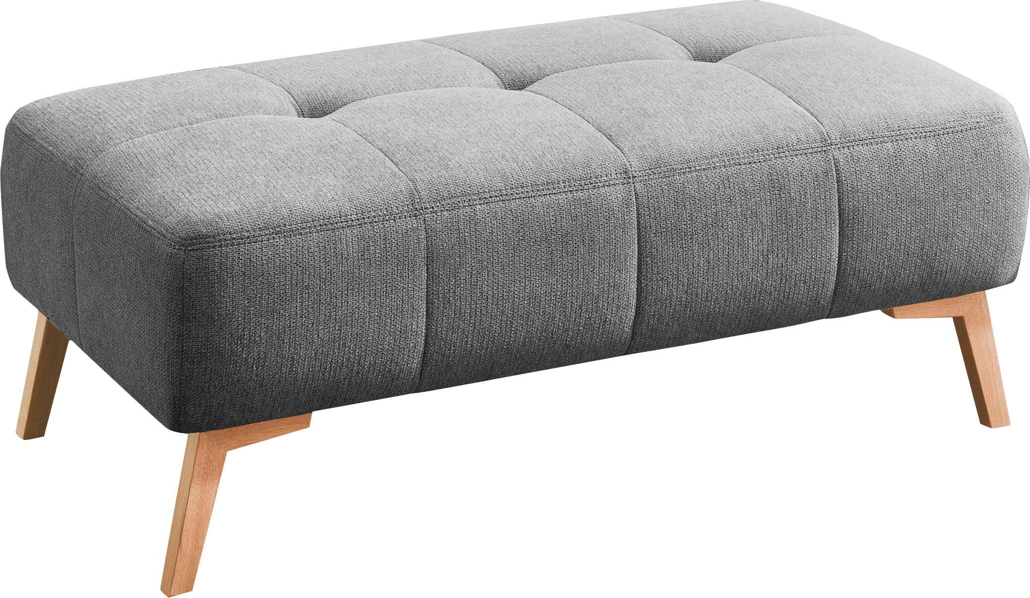 exxpo - sofa fashion Hocker, im skandinavischen Design mit Steppung und Holzfüssen