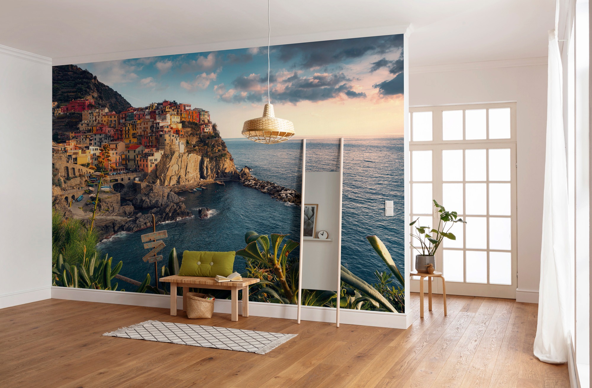 Komar Vliestapete »Digitaldruck Vlies -  The picturesque Village - Grösse 450 x 280 cm« bedruckt glatt Wohnzimmer, Schlafzimmer