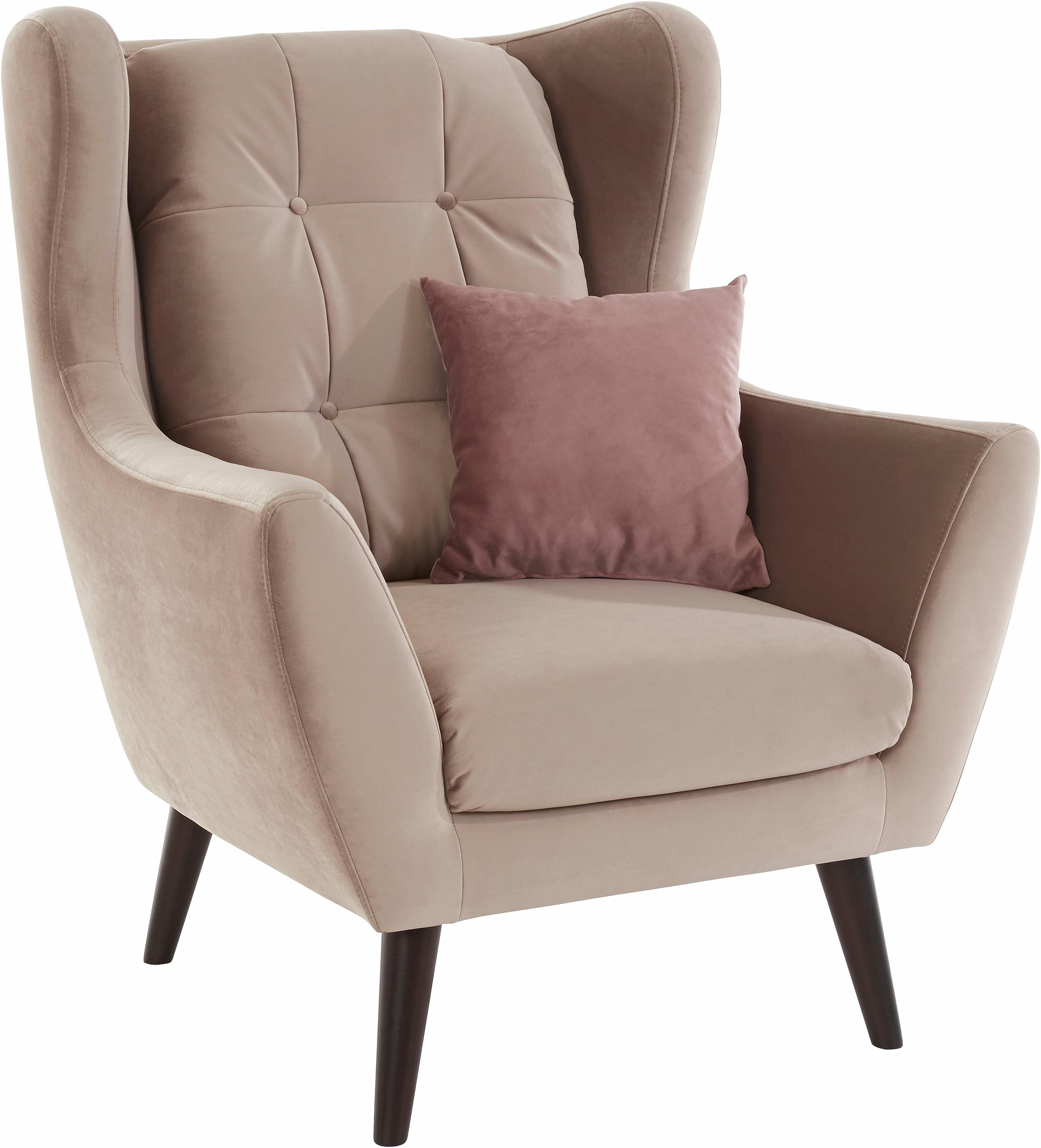 Home affaire Ohrensessel "Hemmink, Sessel, Loungesessel" mit Knopfheftung