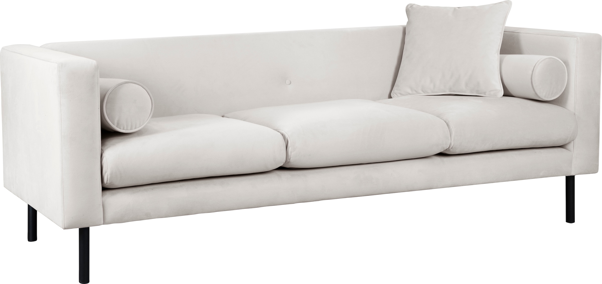 Guido Maria Kretschmer Home&Living 3-Sitzer »Lillibeth Designsofa mit Wellenunterfederung, Masse B/T/H: 218/74/83 cm«, Zierkissen als Wendekissen, Bezug Samtoptik oder Cord