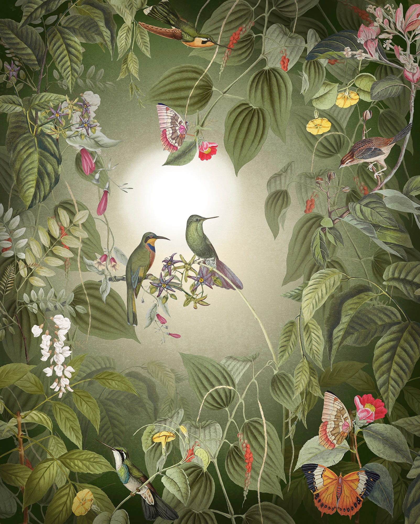Image of Komar Vliestapete "Digitaldruck Vlies - Wildlife Birds - Grösse 200 x 250 cm" bedruckt glatt Wohnzimmer, Schlafzimmer
