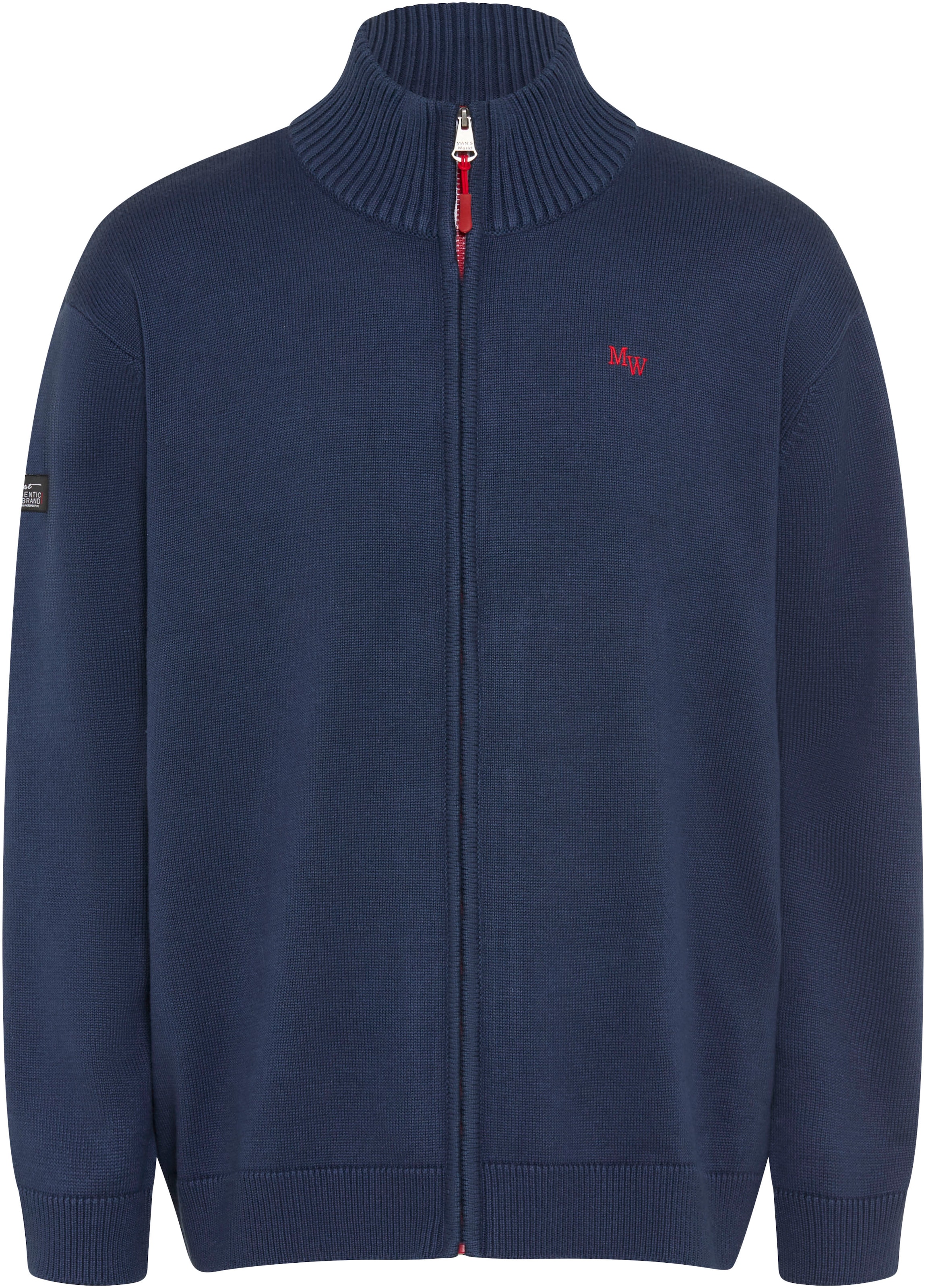 Man's World Plus Veste en tricot »auch in Grosse Grössen bis Gr. 7XL« coupe régulière, manches longues, col montant, avec fermeture éclair
